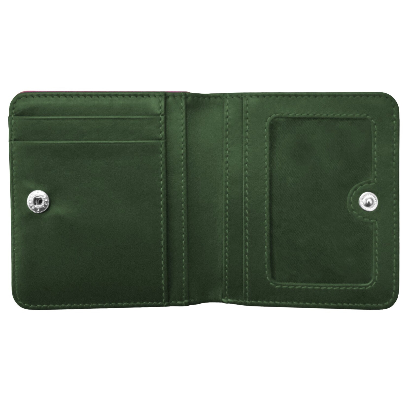 Leather Handbags and Accessories 7831 Orchid/Hunter Green - RFID Mini Wallet Two Toned