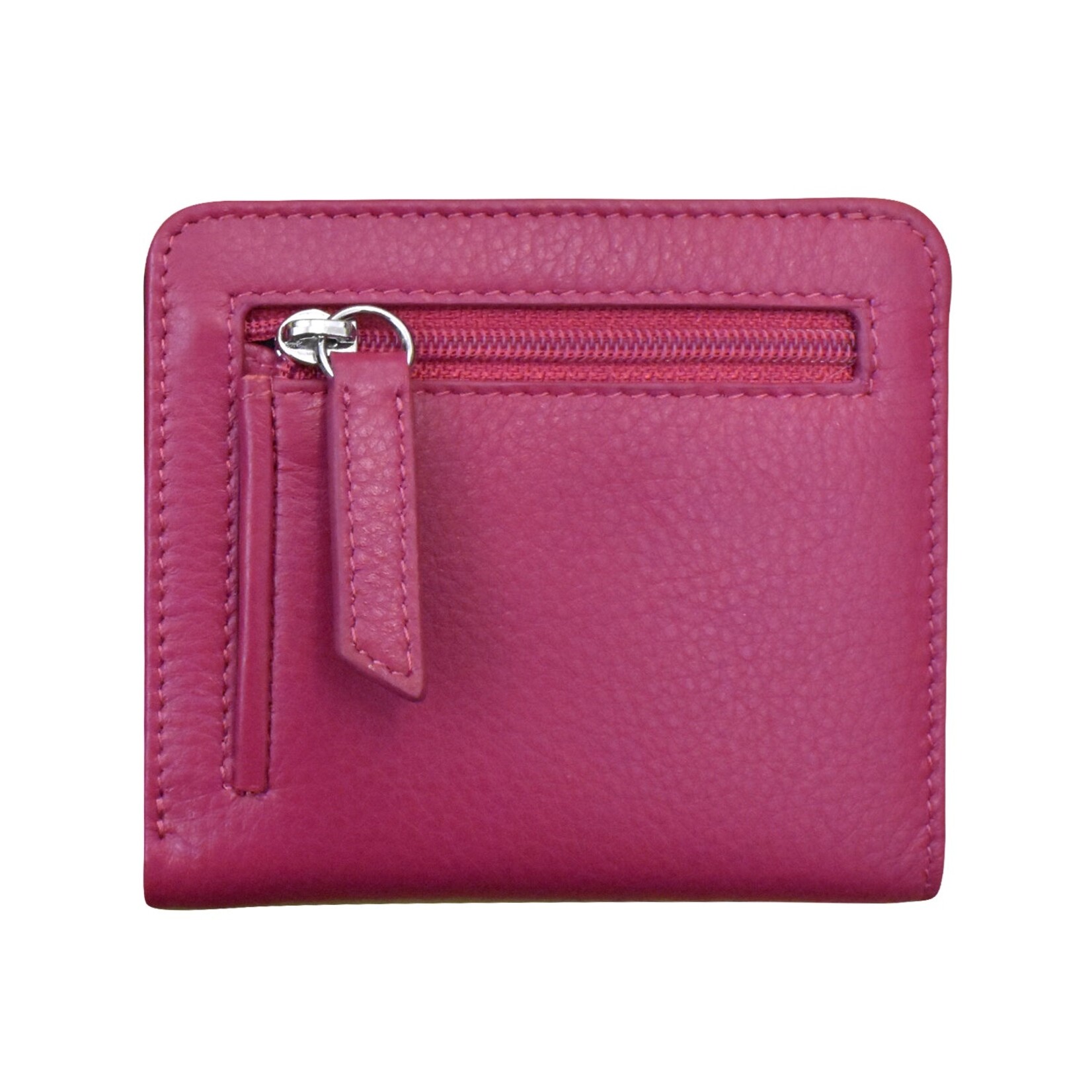 Leather Handbags and Accessories 7831 Orchid/Hunter Green - RFID Mini Wallet Two Toned