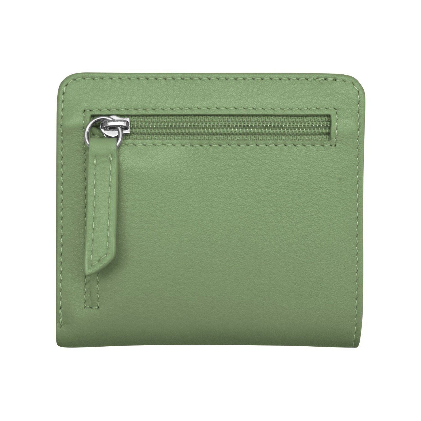 Leather Handbags and Accessories 7831 Sage/Eggplant - RFID Mini Wallet Two Toned