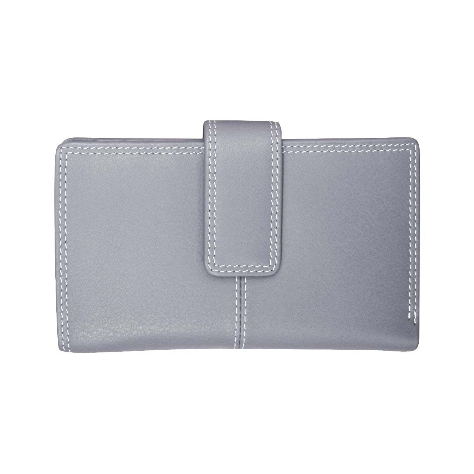 Leather Handbags and Accessories 7826 Cool Grey - Leather Midi Wallet