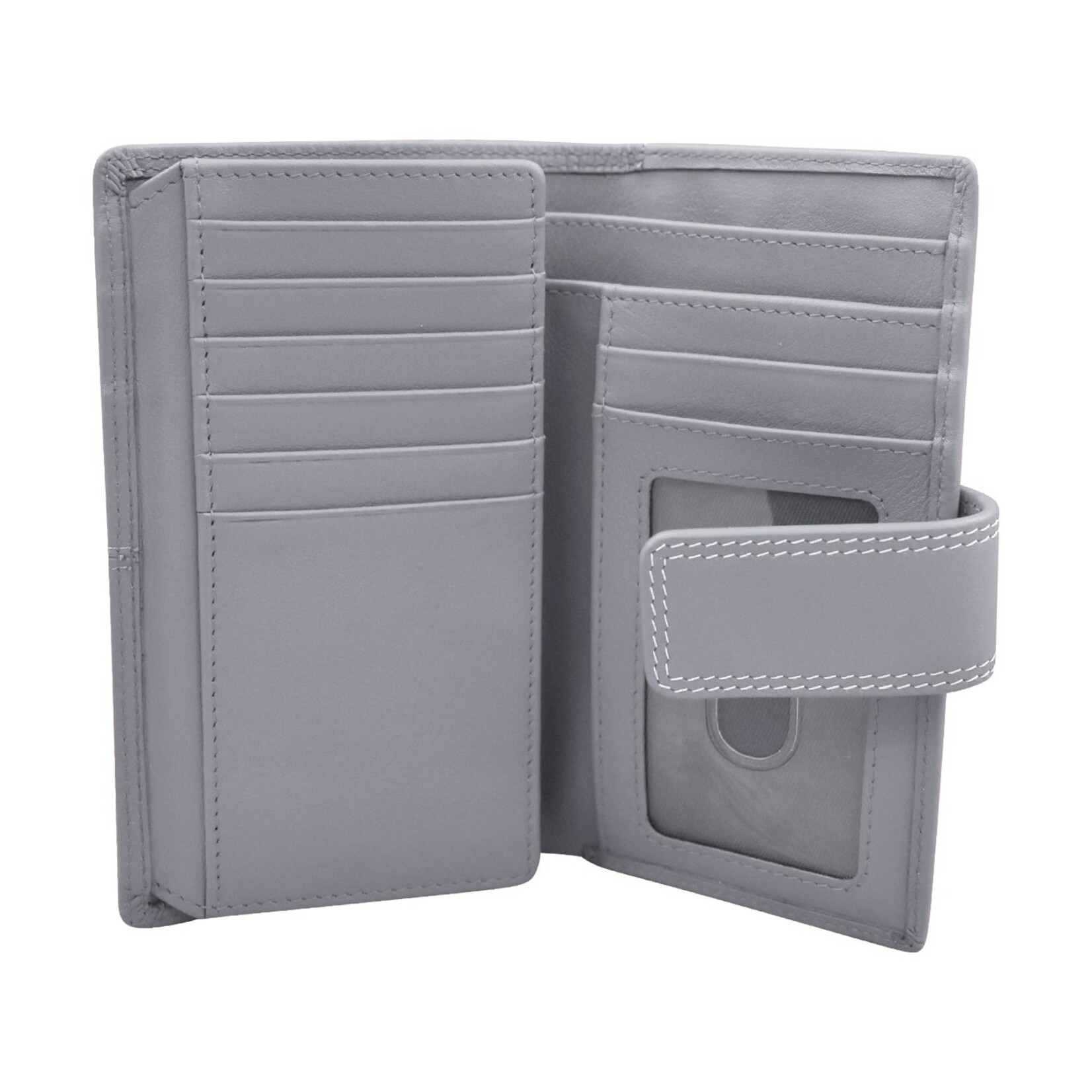 Leather Handbags and Accessories 7826 Cool Grey - Leather Midi Wallet