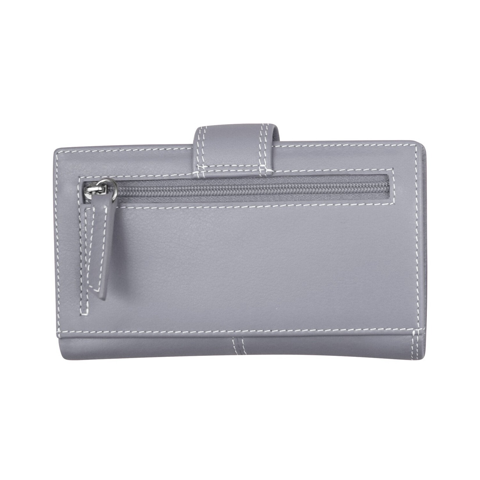 Leather Handbags and Accessories 7826 Cool Grey - Leather Midi Wallet