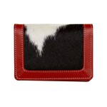 Leather Handbags and Accessories 7325 Red Haircalf - Flap Card Case