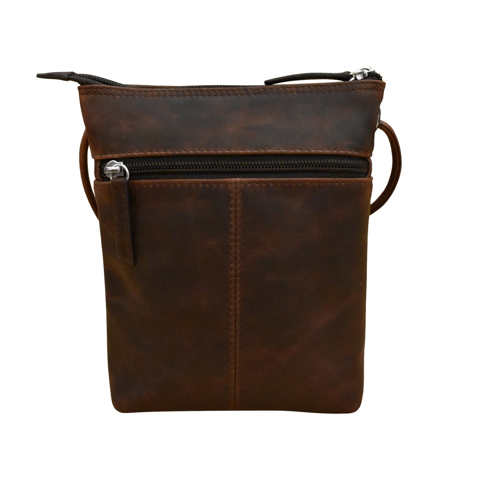 Leather Handbags and Accessories 6662 Chocolate (Distressed Leather) - Mini Sac