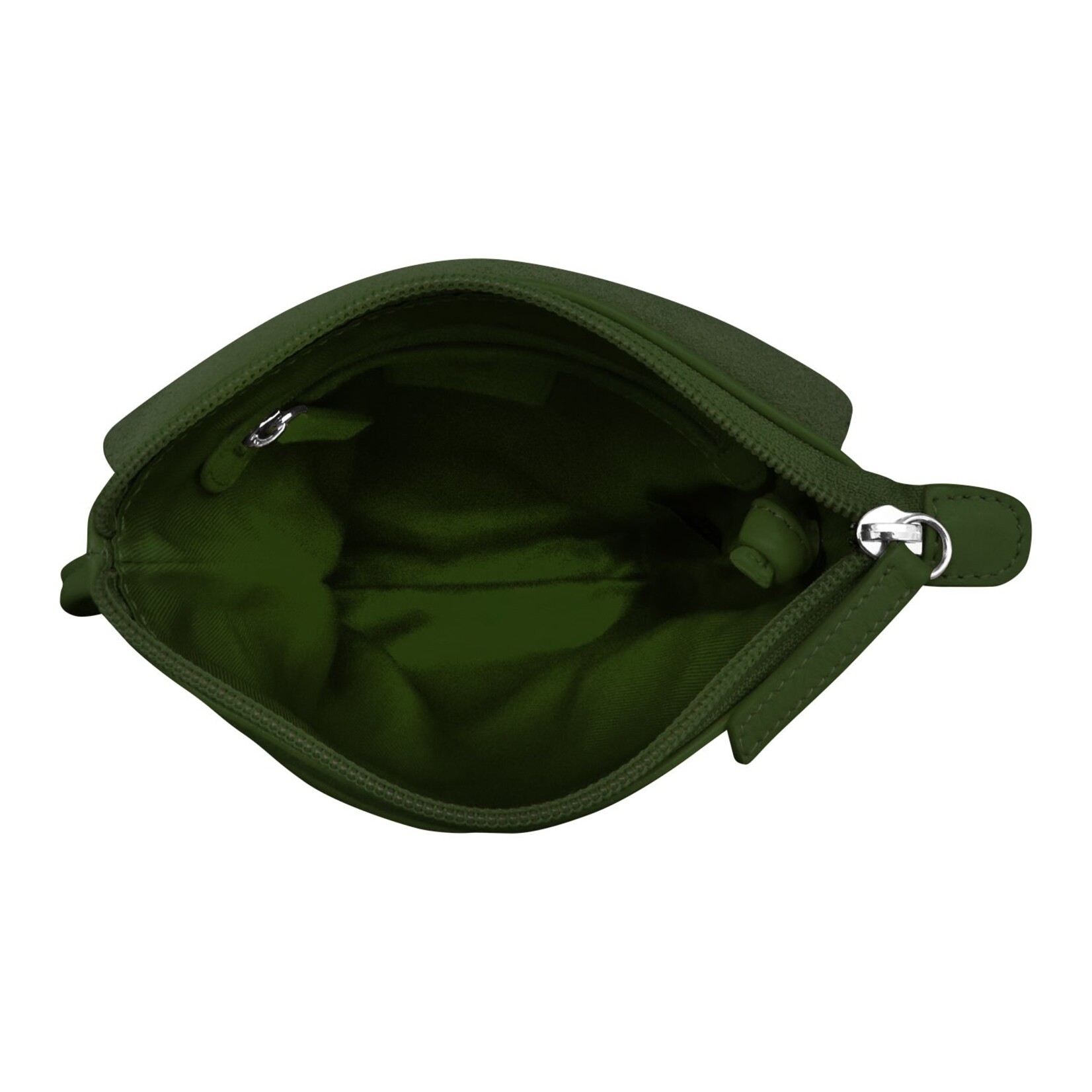 Leather Handbags and Accessories 6647 Hunter Green - Leather Mini Sac w/Natural Cut Flap