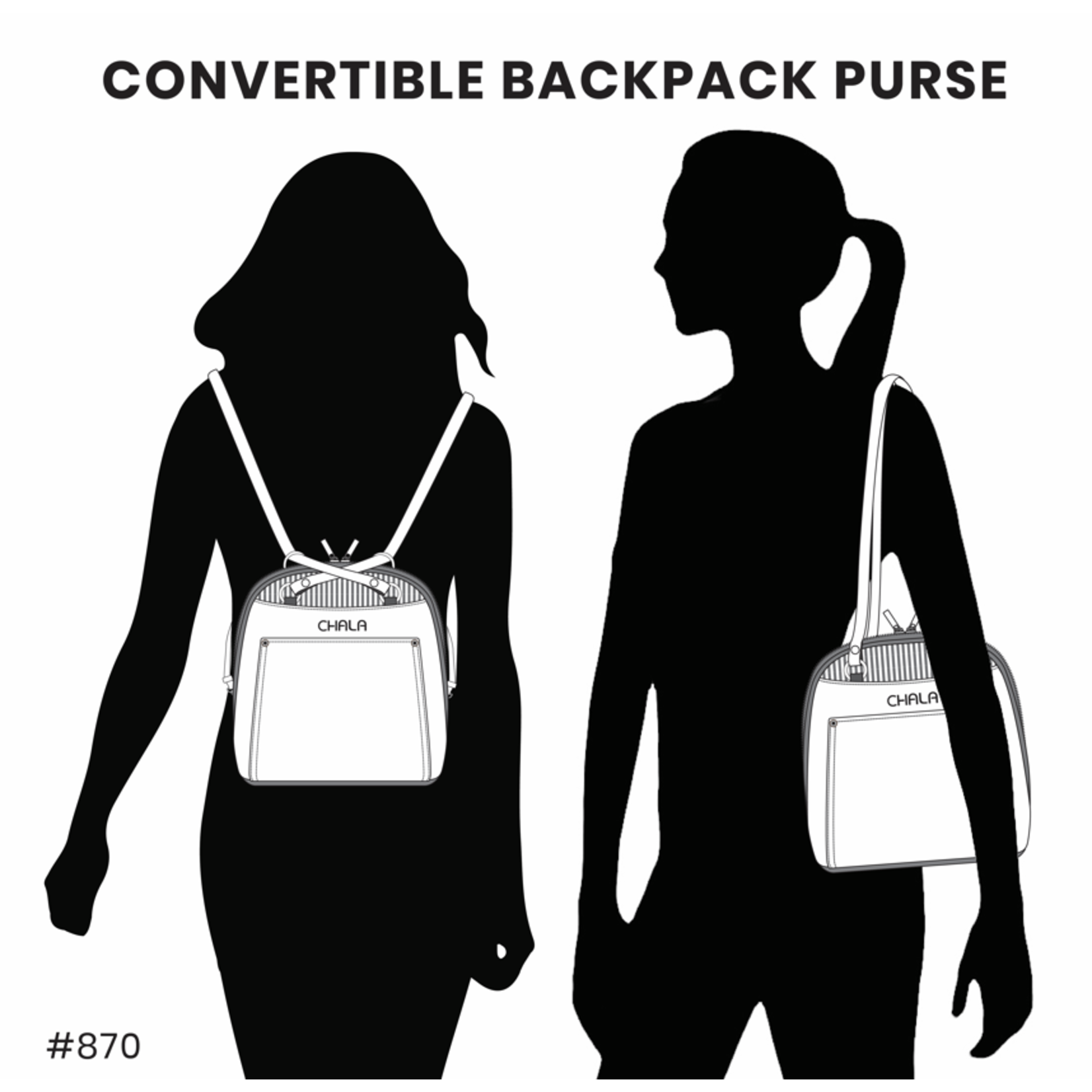 Chala Convertible Backpack - Forget Me Not