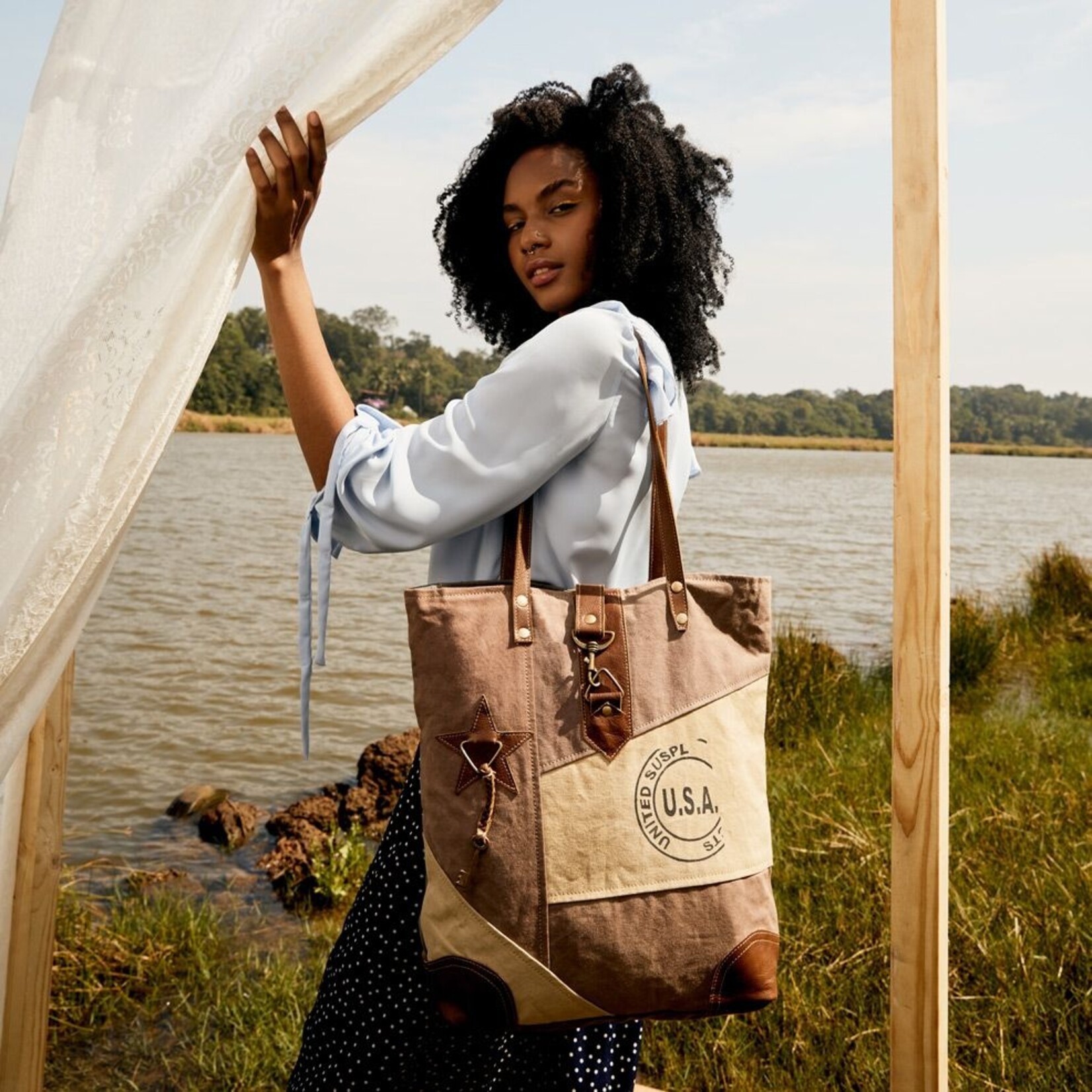Myra Bags S-4795 Undulate Tote 2024