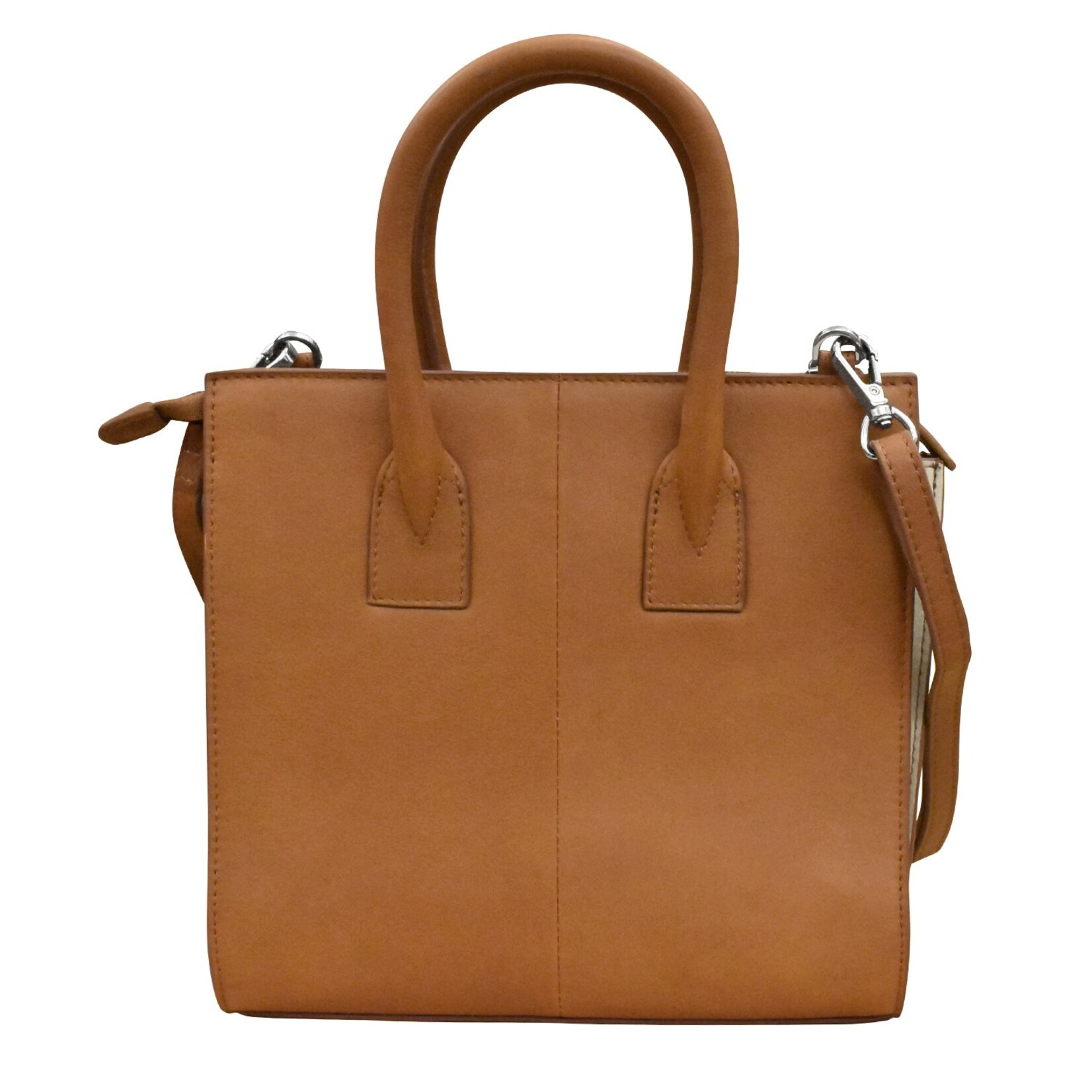 Leather Handbags and Accessories 6190 Antique Saddle / Stone - Small Accordion Satchel