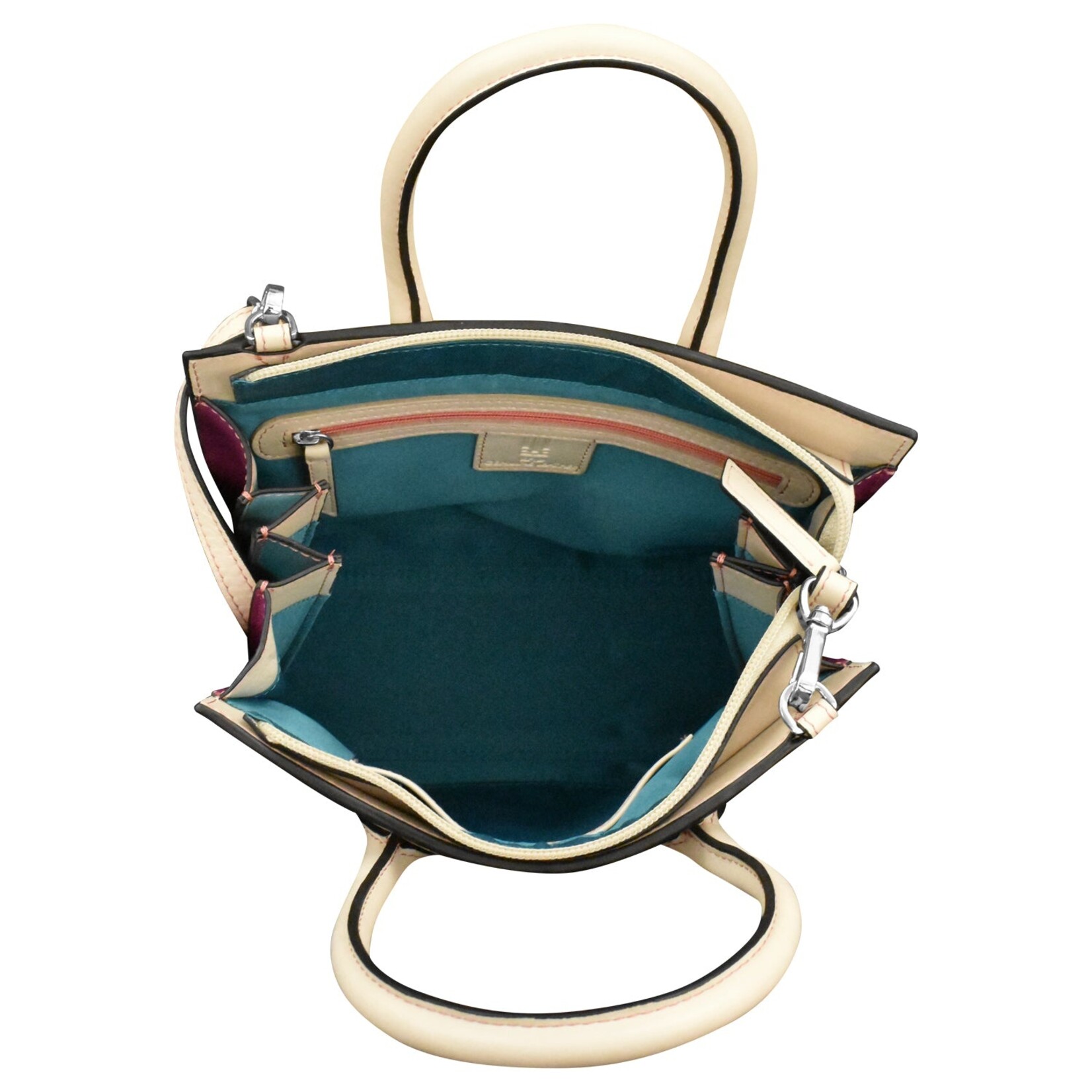 Leather Handbags and Accessories 6190 Stone / Paradise Multi - Small Accordion Satchel