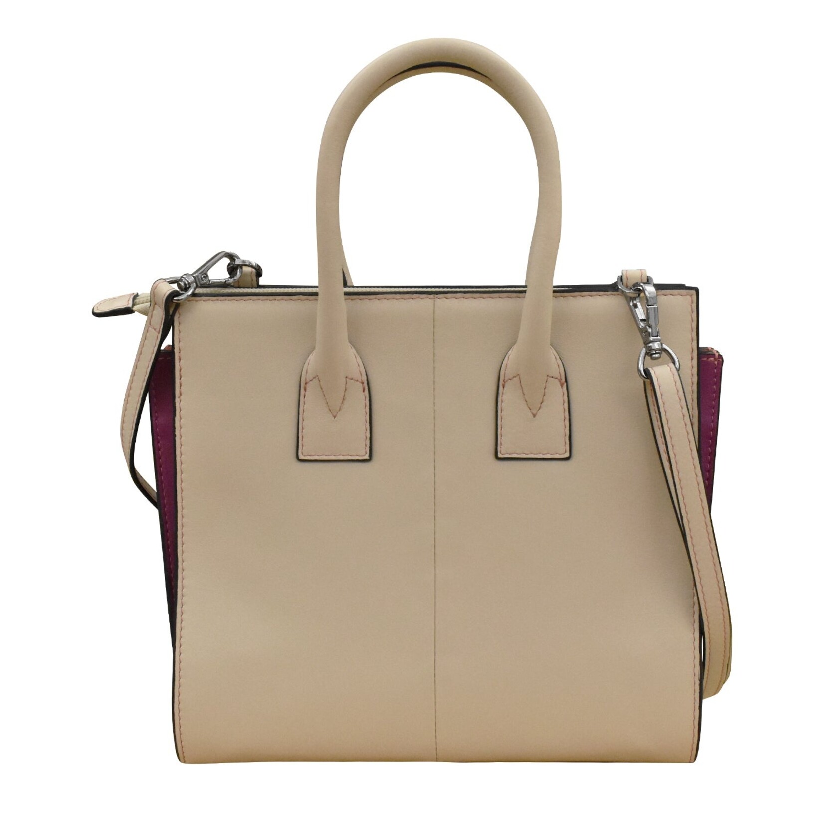 Leather Handbags and Accessories 6190 Stone / Paradise Multi - Small Accordion Satchel