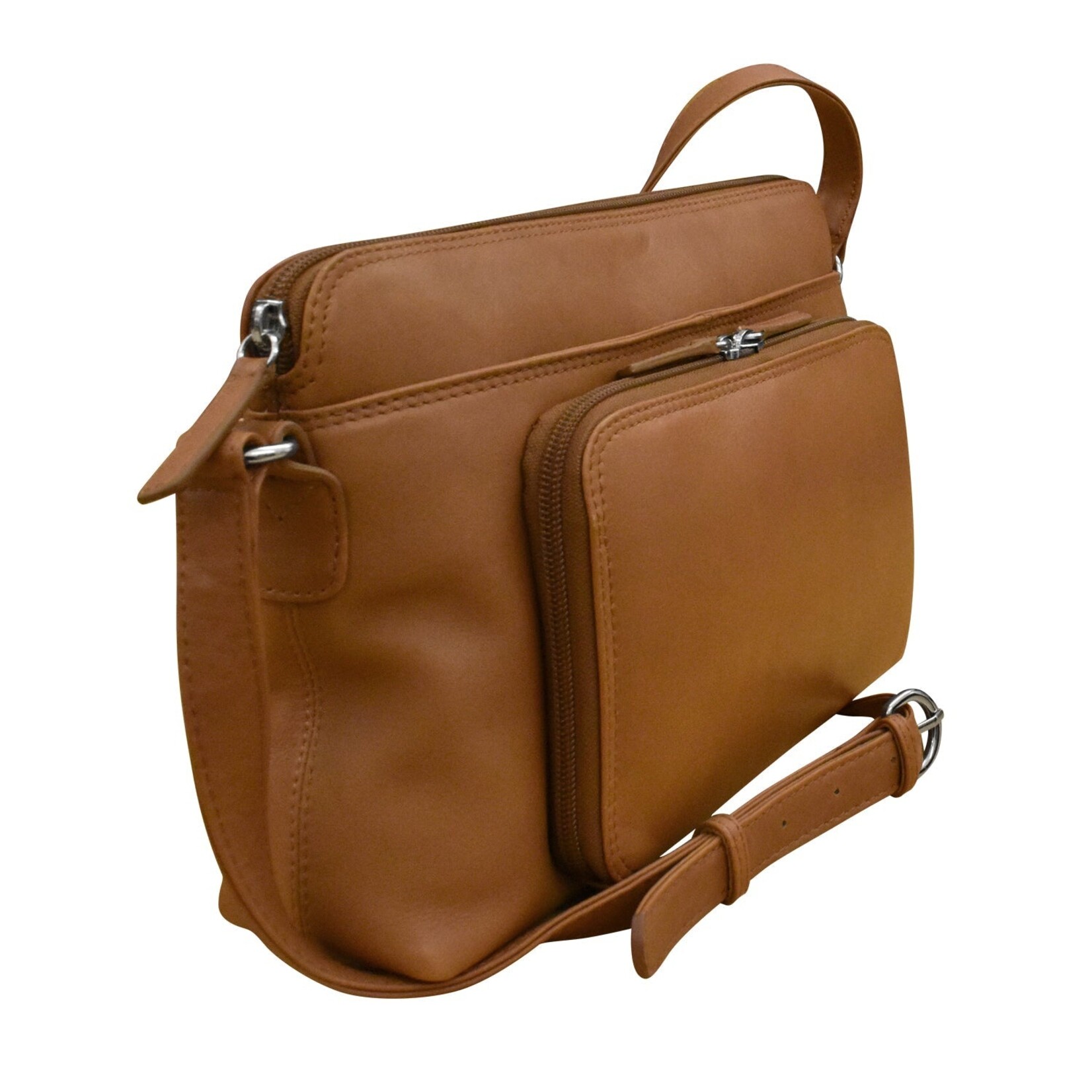 Leather Handbags and Accessories 6334 Antique Saddle - East/West Crossbody Organizer