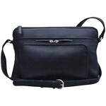 Leather Handbags and Accessories 6334 Classic Navy - East/West Crossbody Organizer