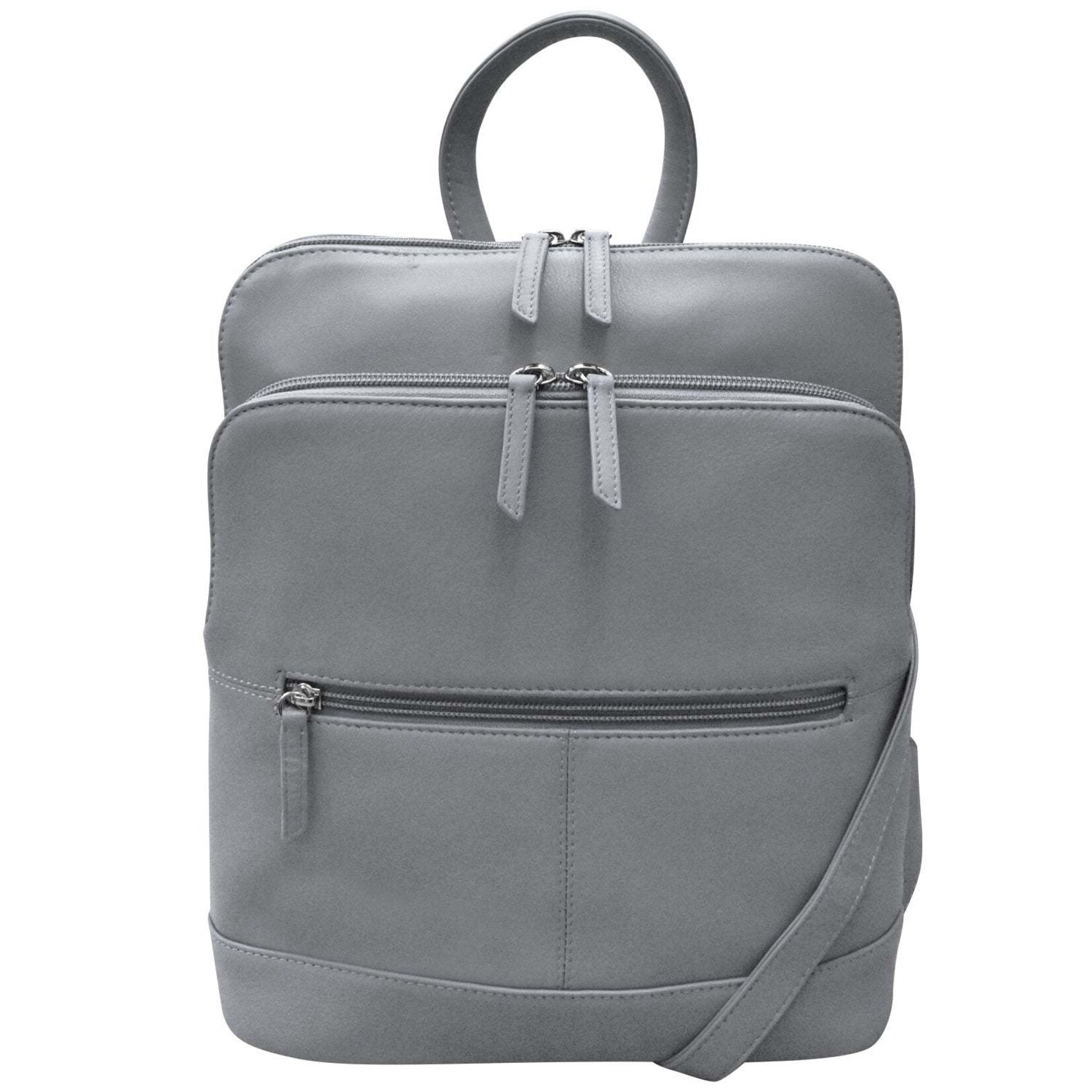 Leather Handbags and Accessories 6505 Cool Grey - Leather Backpack