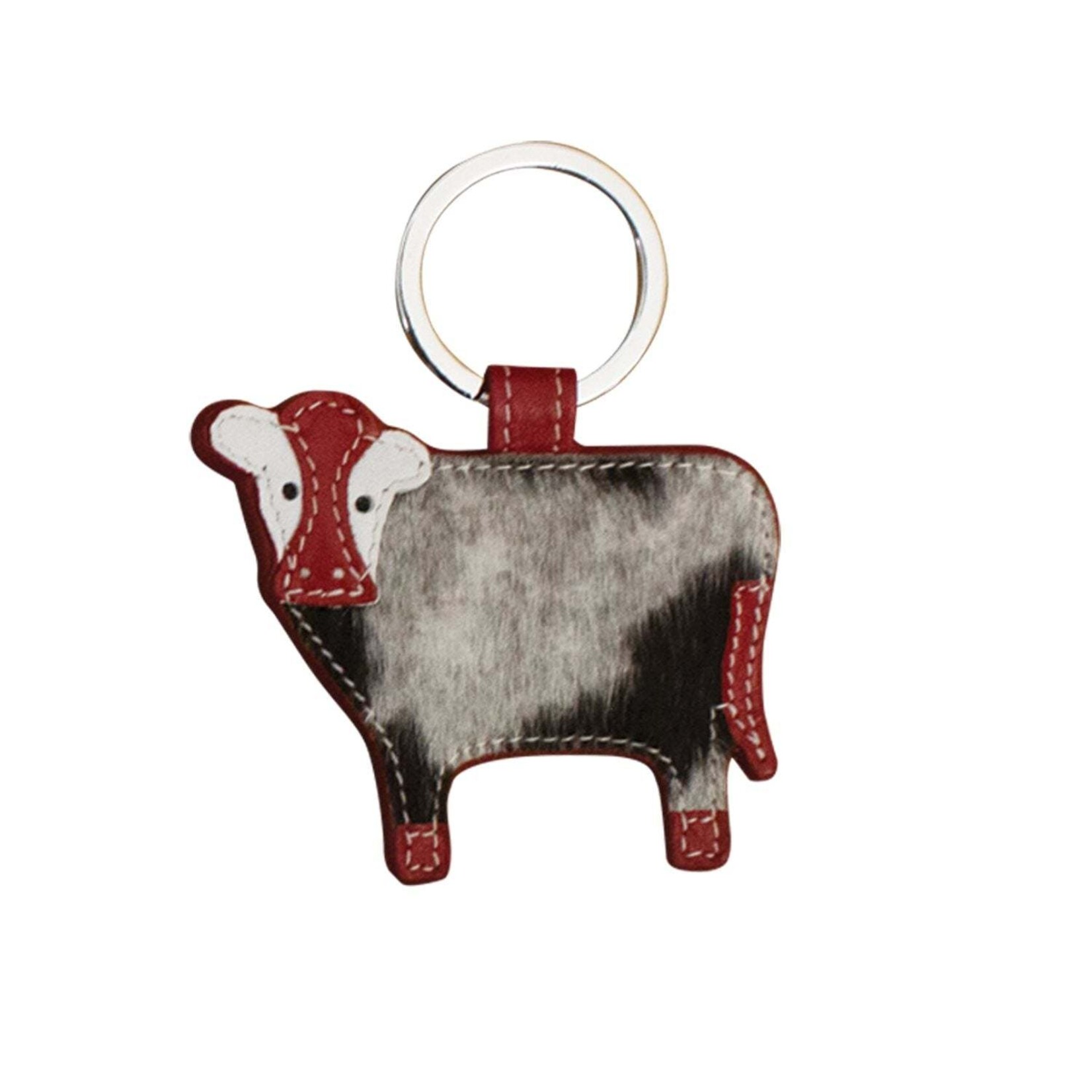 Leather Handbags and Accessories 6611 Red - Cow Keyfob