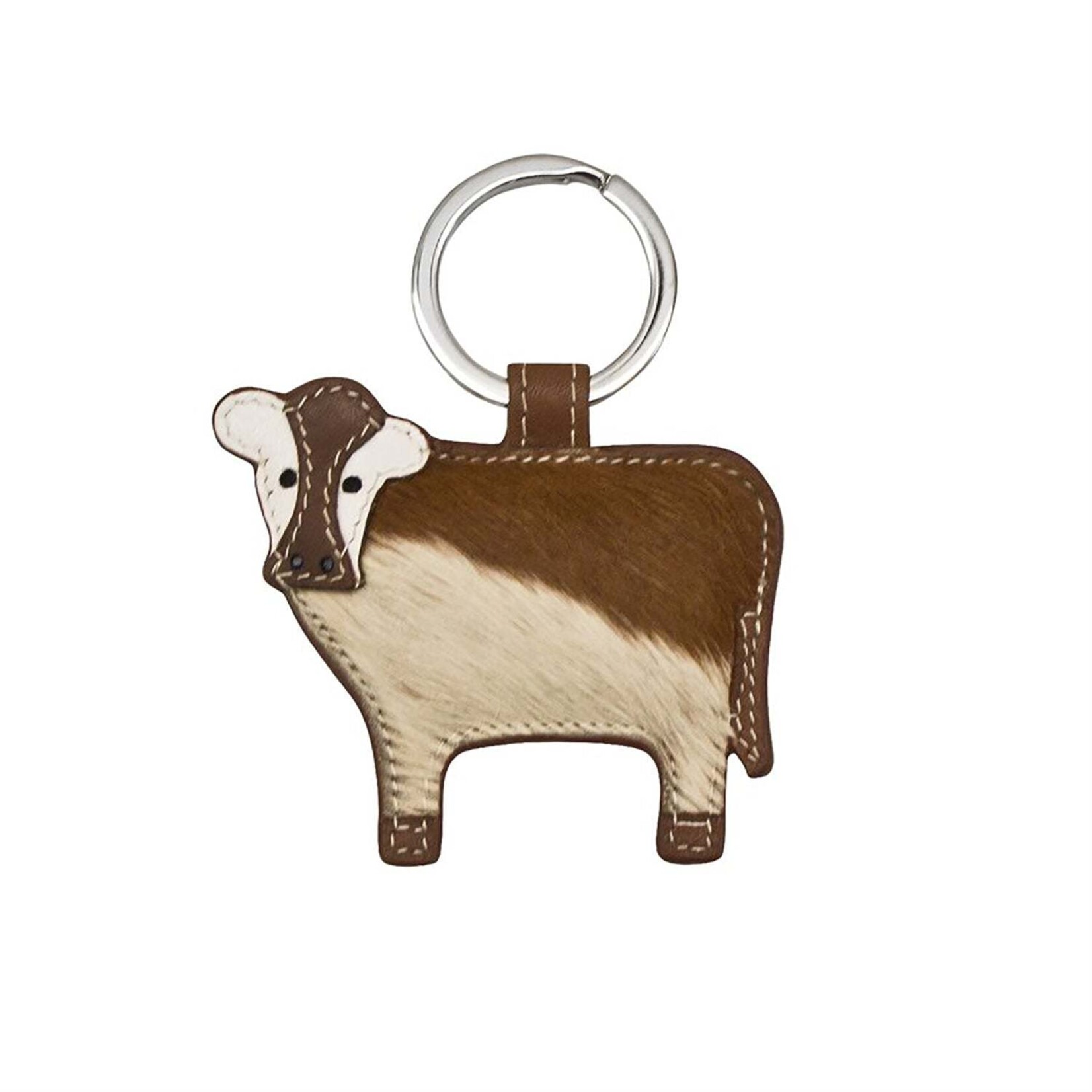 Leather Handbags and Accessories 6611 Toffee - Cow Keyfob