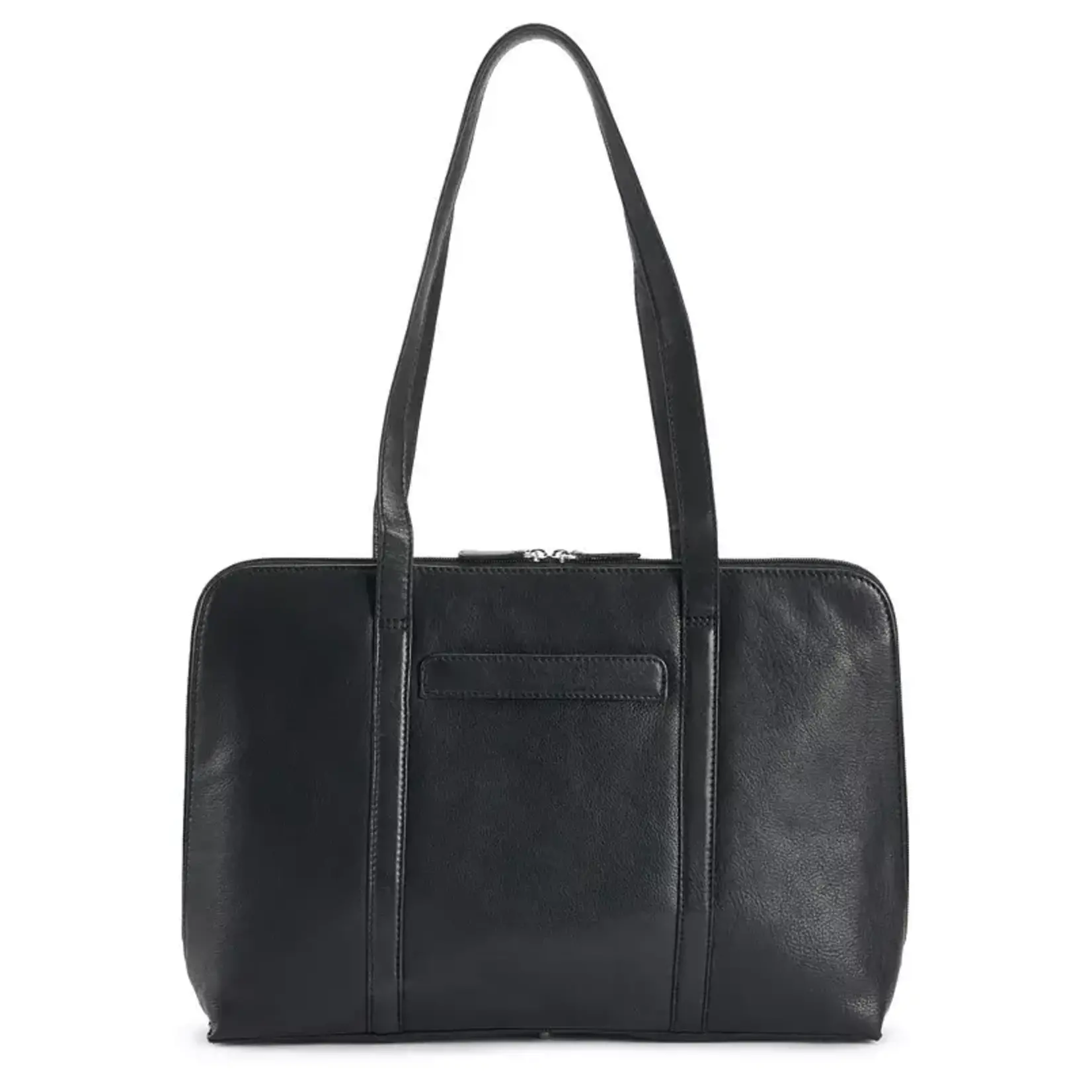 Leather Handbags and Accessories 6907 Black - Leather Laptop Bag