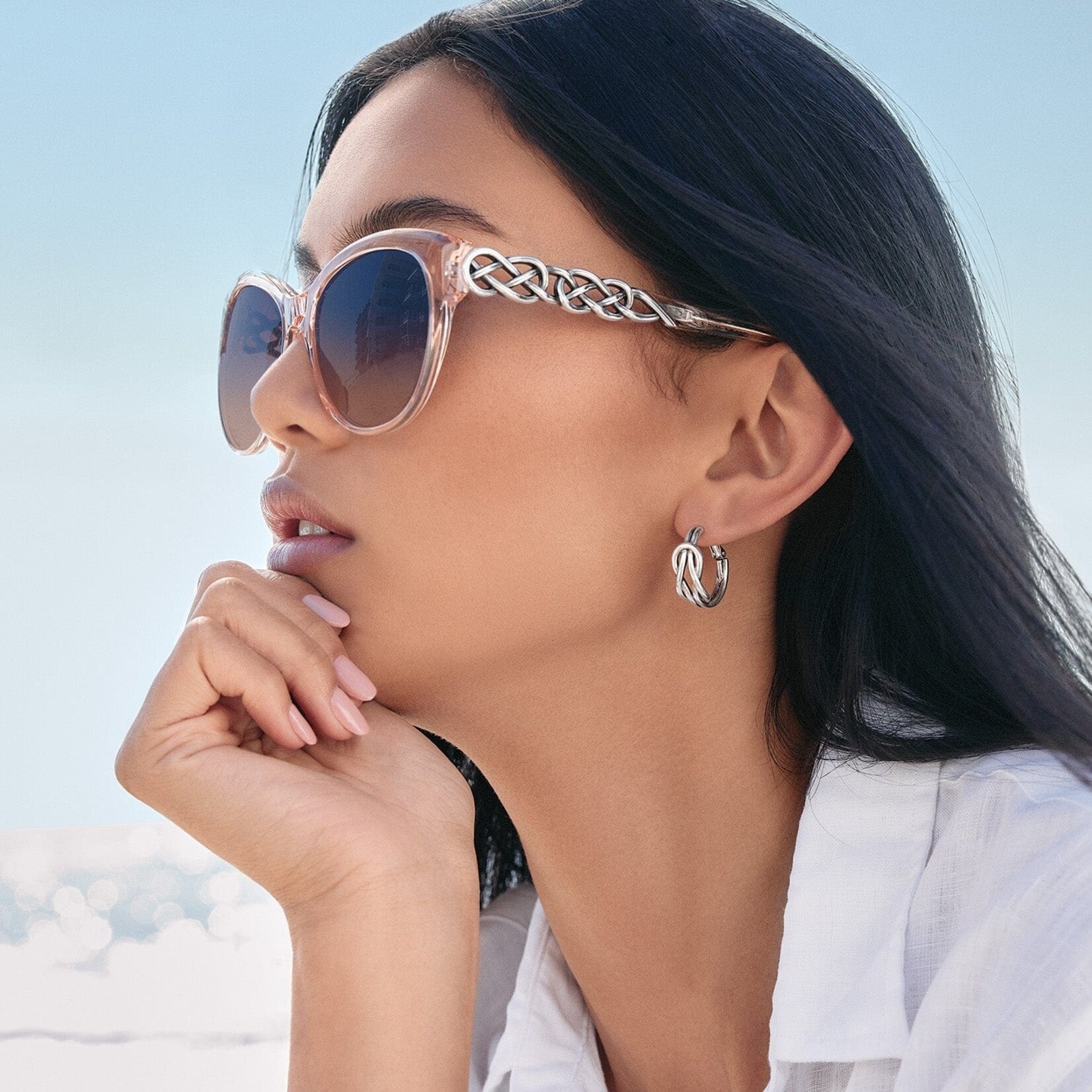 Brighton A13273 Interlok Braid Rosewater Sunglasses