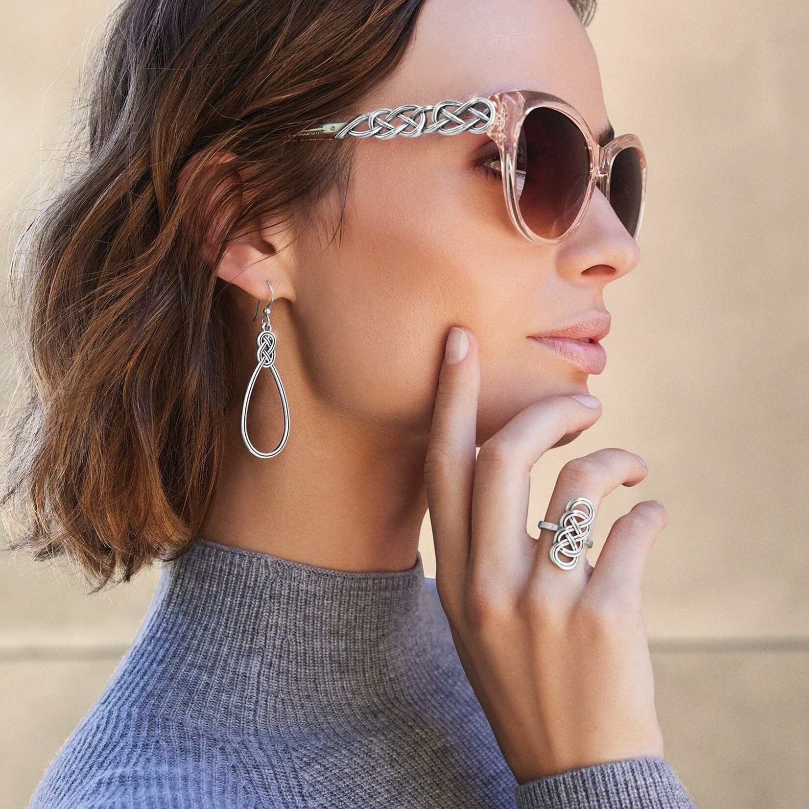 Brighton A13273 Interlok Braid Rosewater Sunglasses