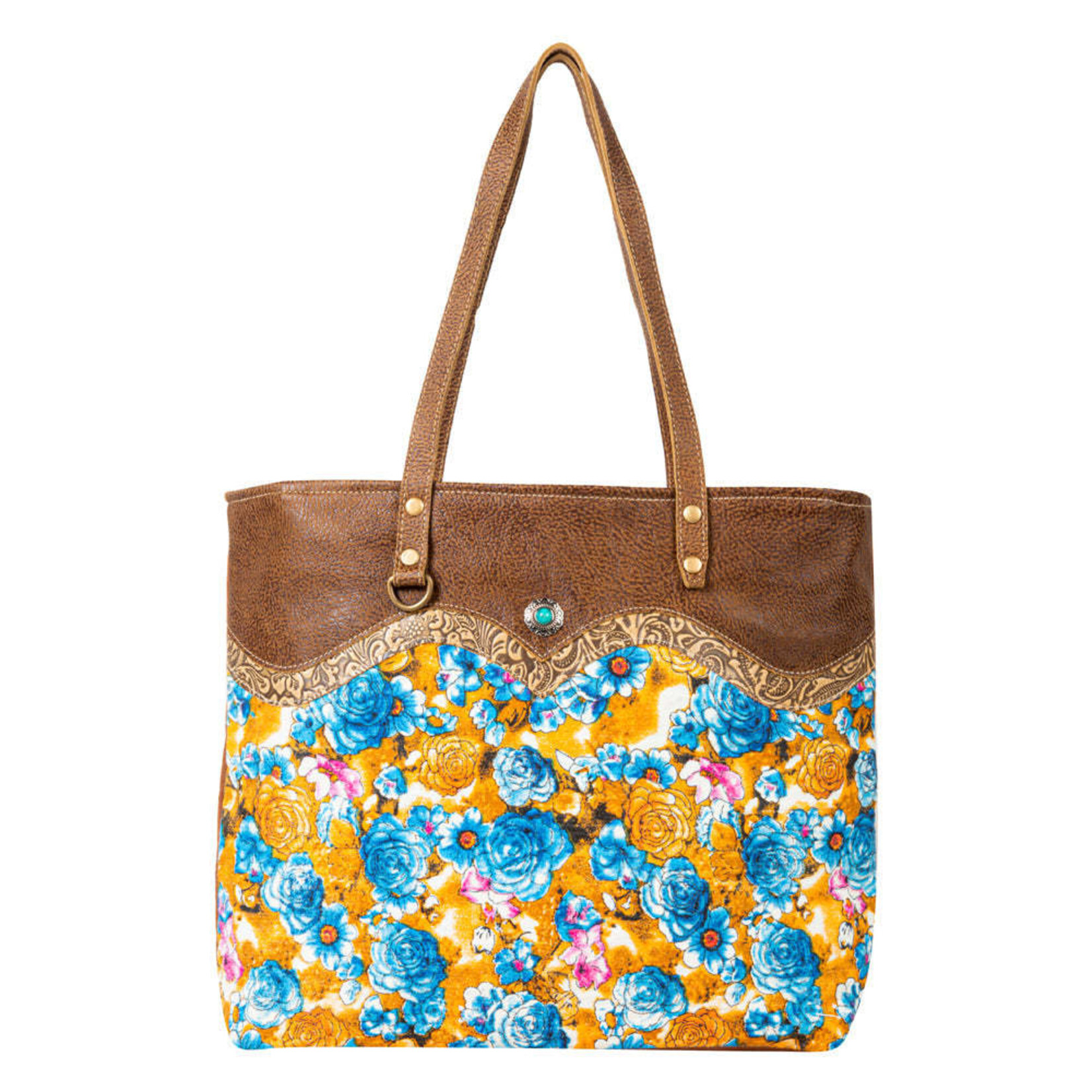 Myra Bags S-6791 Blue Ridge Blooms Tote Bag