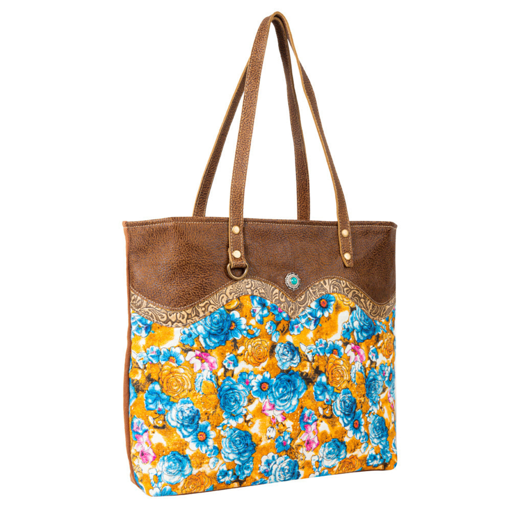 Myra Bags S-6791 Blue Ridge Blooms Tote Bag
