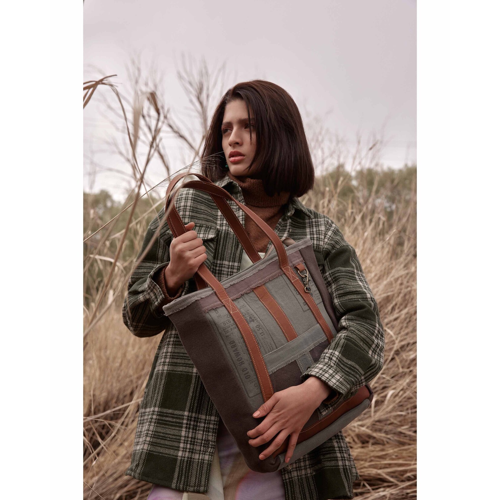 Myra Bags S-7902 Hamilton Trimmed Tote Bag 2024