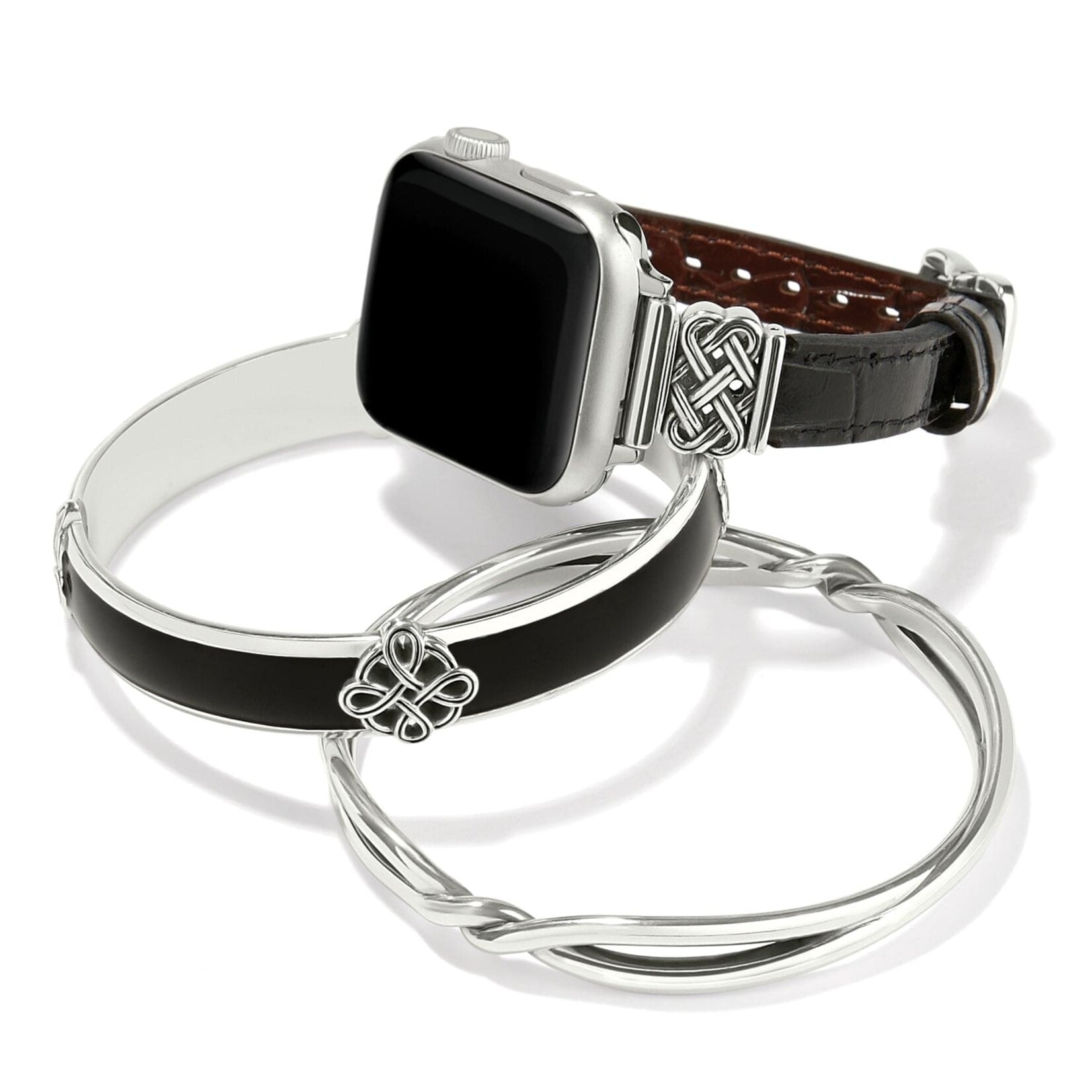 Brighton W20413 Interlok Reversible Watch Band - Black/Brown
