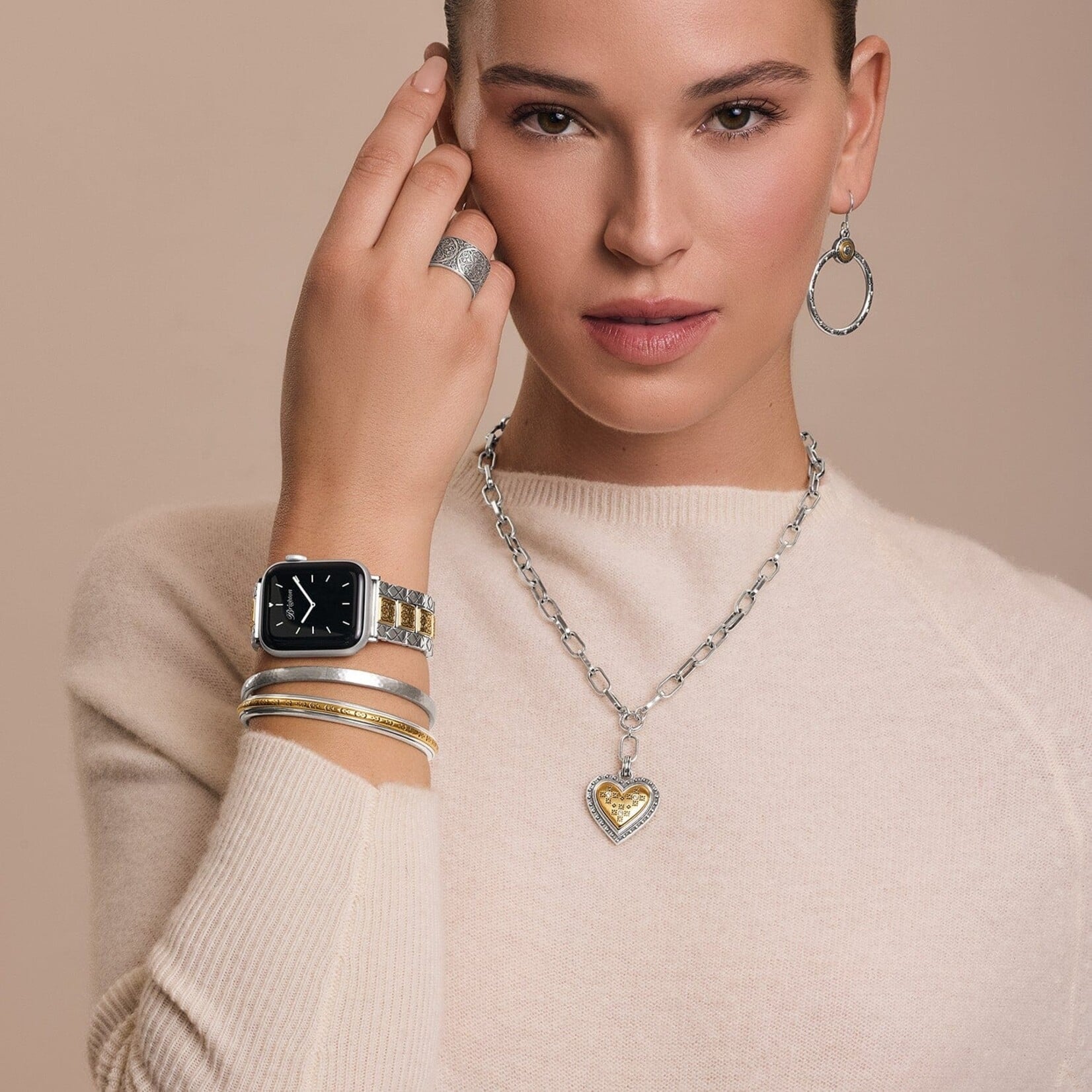 Brighton W30602 Mosaic Two Tone Watch Band