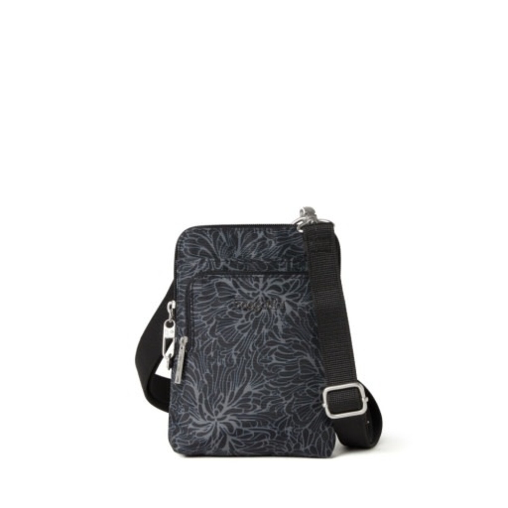 Baggallini Anti-theft Activity Crossbody Bag - Midnight Blossom Print