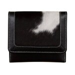 Leather Handbags and Accessories 7327 Haircalf Tri-Fold Wallet - Black