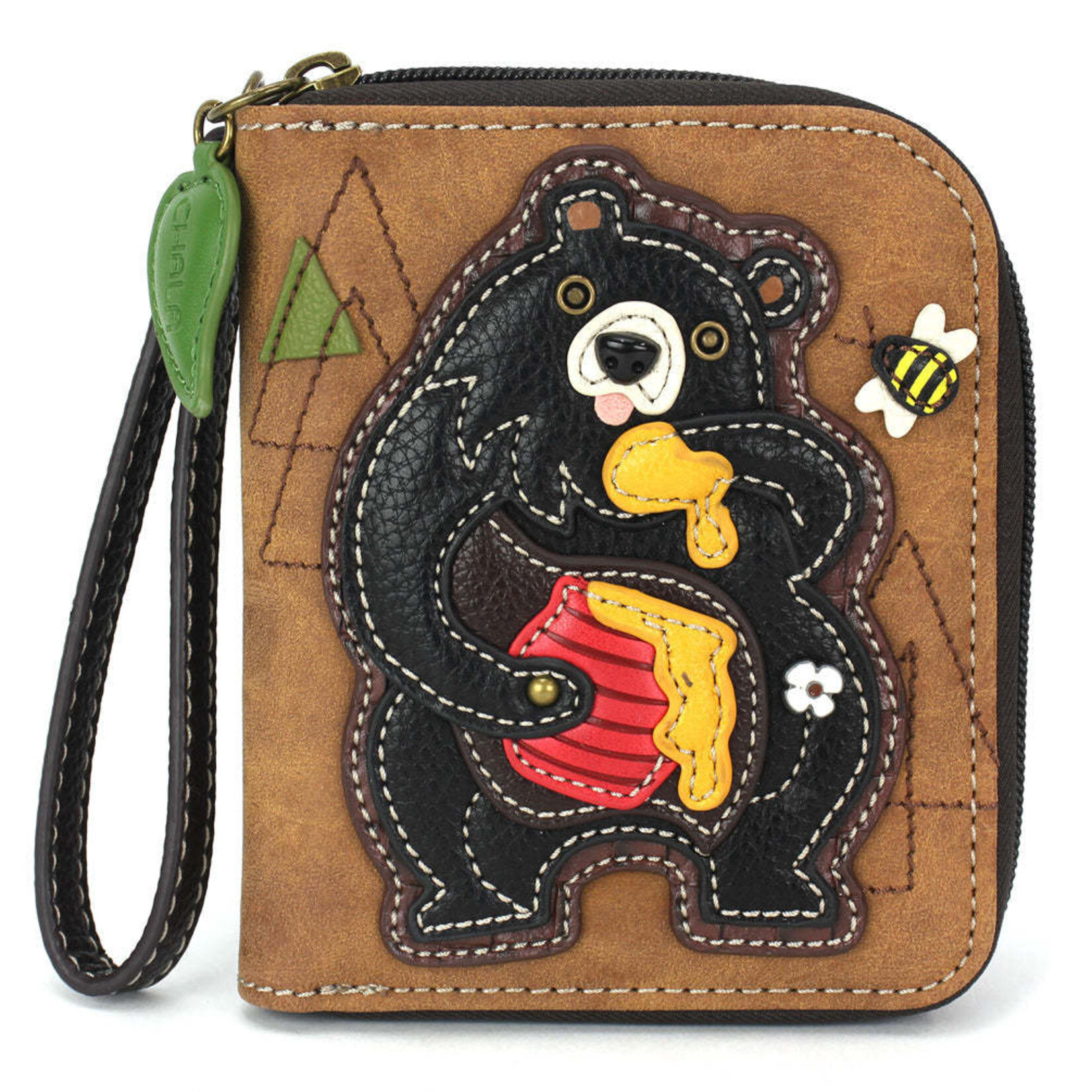 Chala Zip Around Wallet - Black Bear