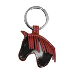 Leather Handbags and Accessories 6177 Red Haircalf - Horse Head Key Fob