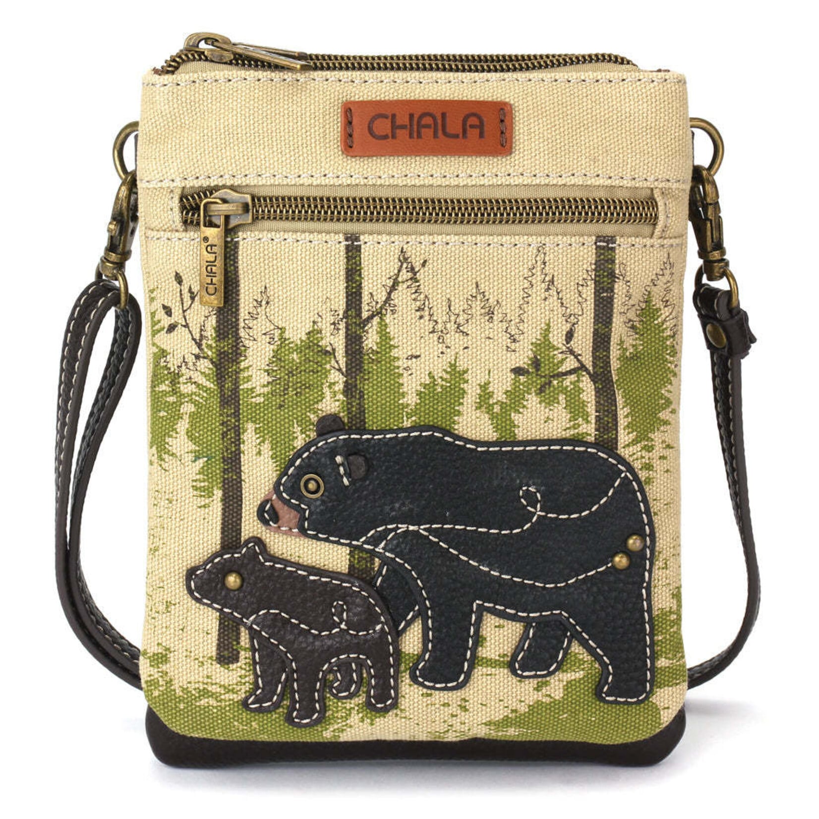 Chala Double Pocket Crossbody - Bear