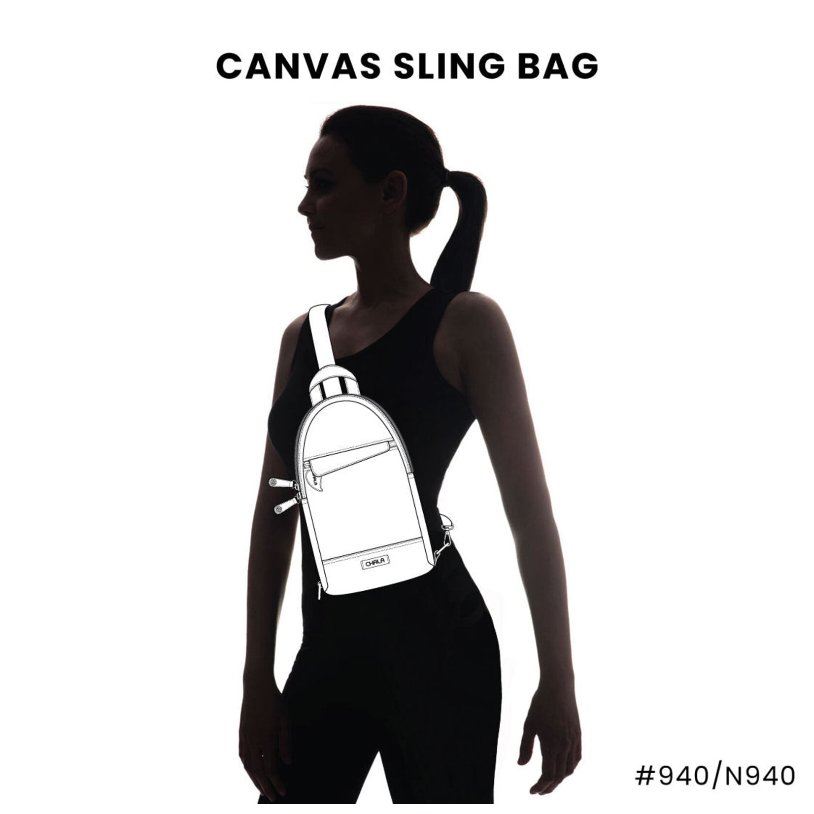 Chala Canvas Sling Bag - Bird