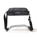 Baggallini Clear Stadium Explorer Crossbody - Midnight Blossom Print