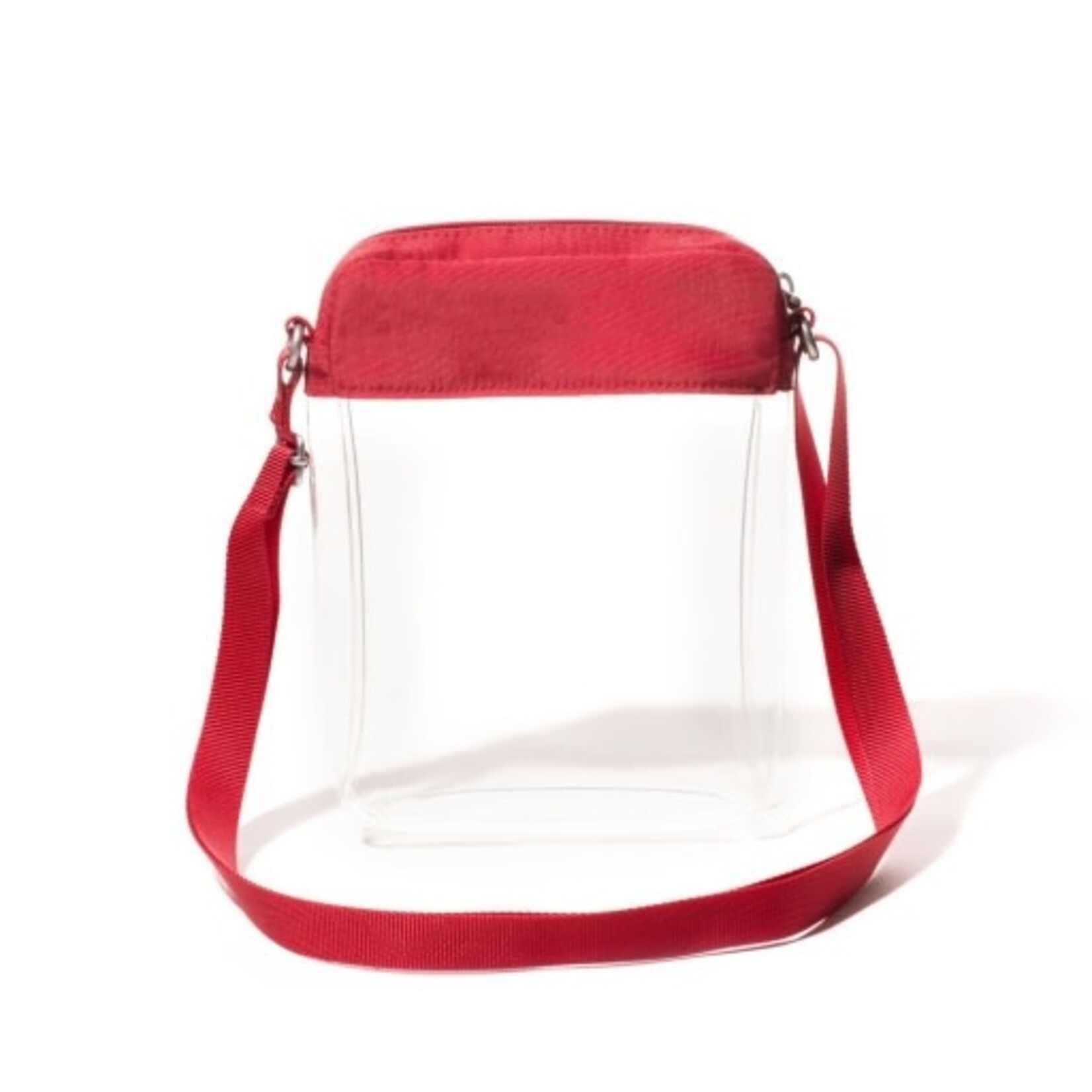 Baggallini Clear Stadium Explorer Crossbody - Red