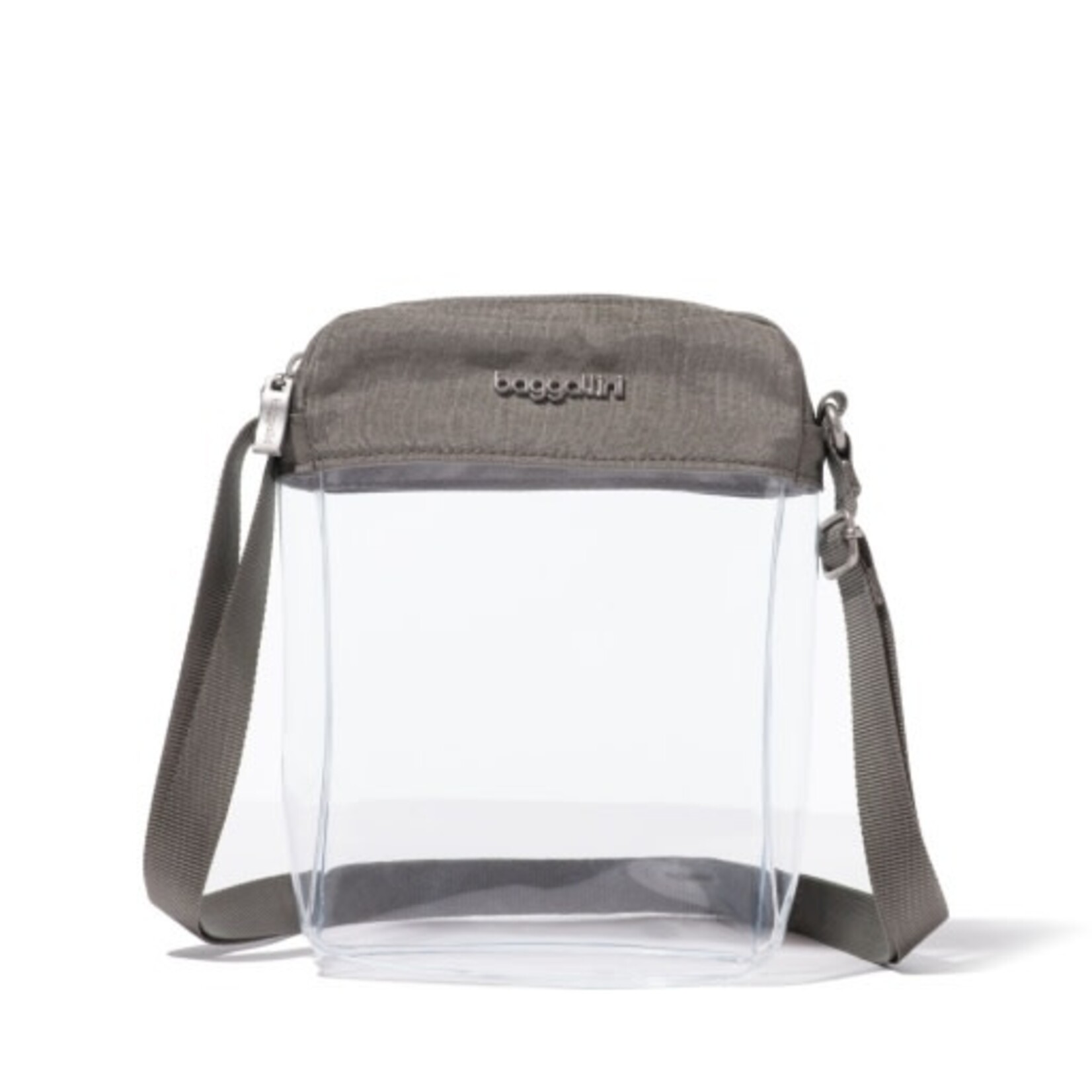 Baggallini Clear Stadium Explorer Crossbody - Sterling Shimmer