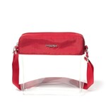 Baggallini Clear Stadium Crossbody - Red