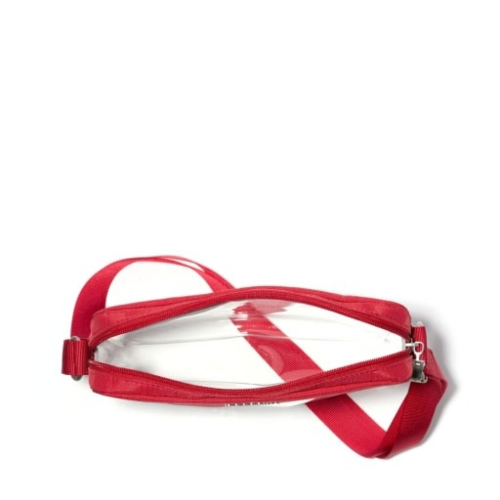 Clear Stadium Crossbody - Red - The Handbag Store
