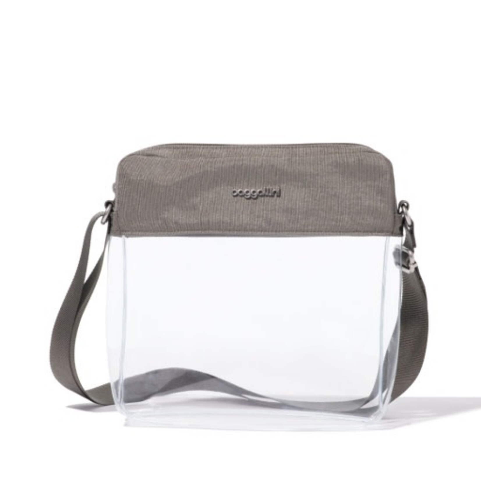 Baggallini Clear Stadium Crossbody - Sterling Shimmer