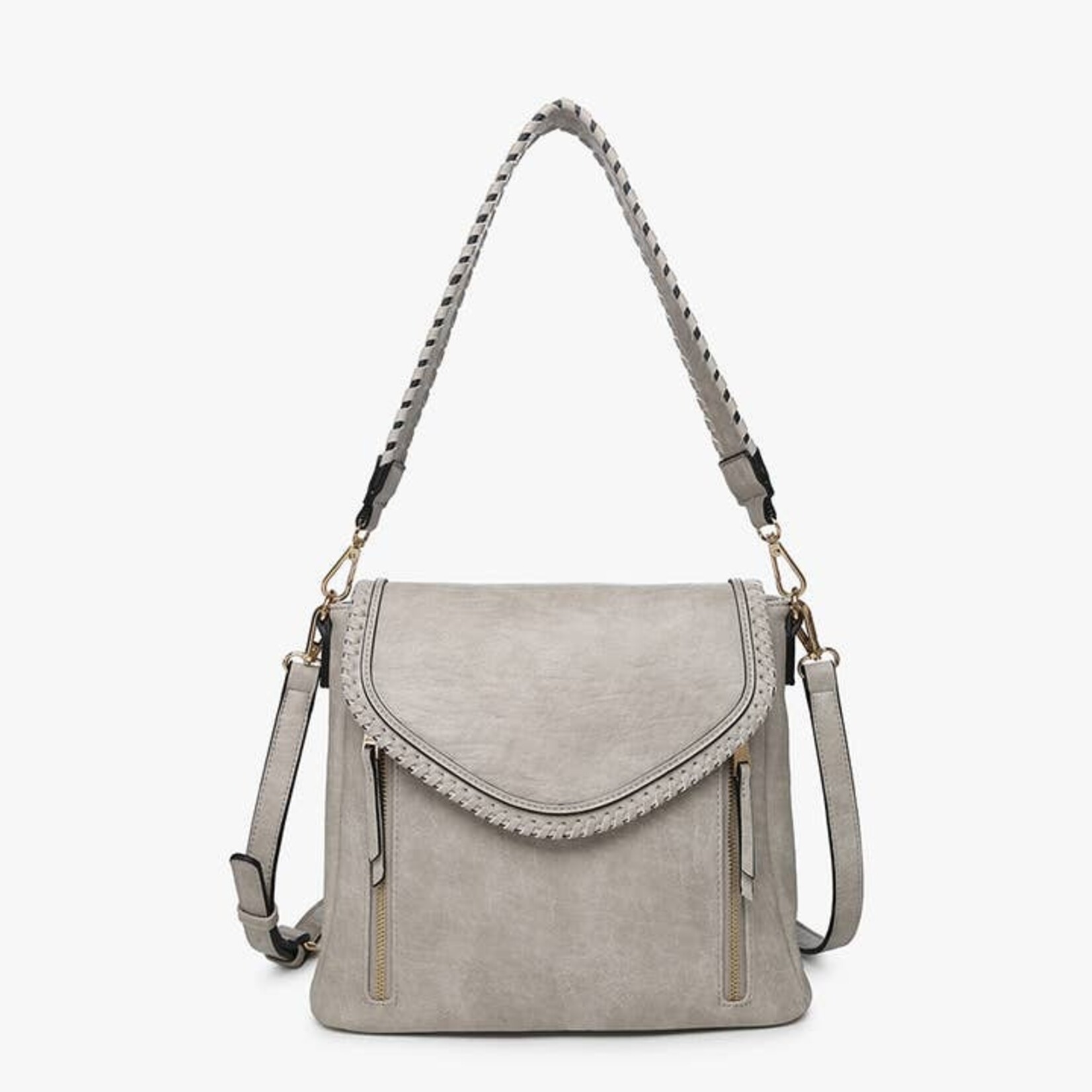 Jen & Co M2167 Lorelei Crossbody - Light Grey