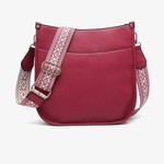 Jen & Co M1977-D.RB: Chloe Crossbody - Dark Ruby
