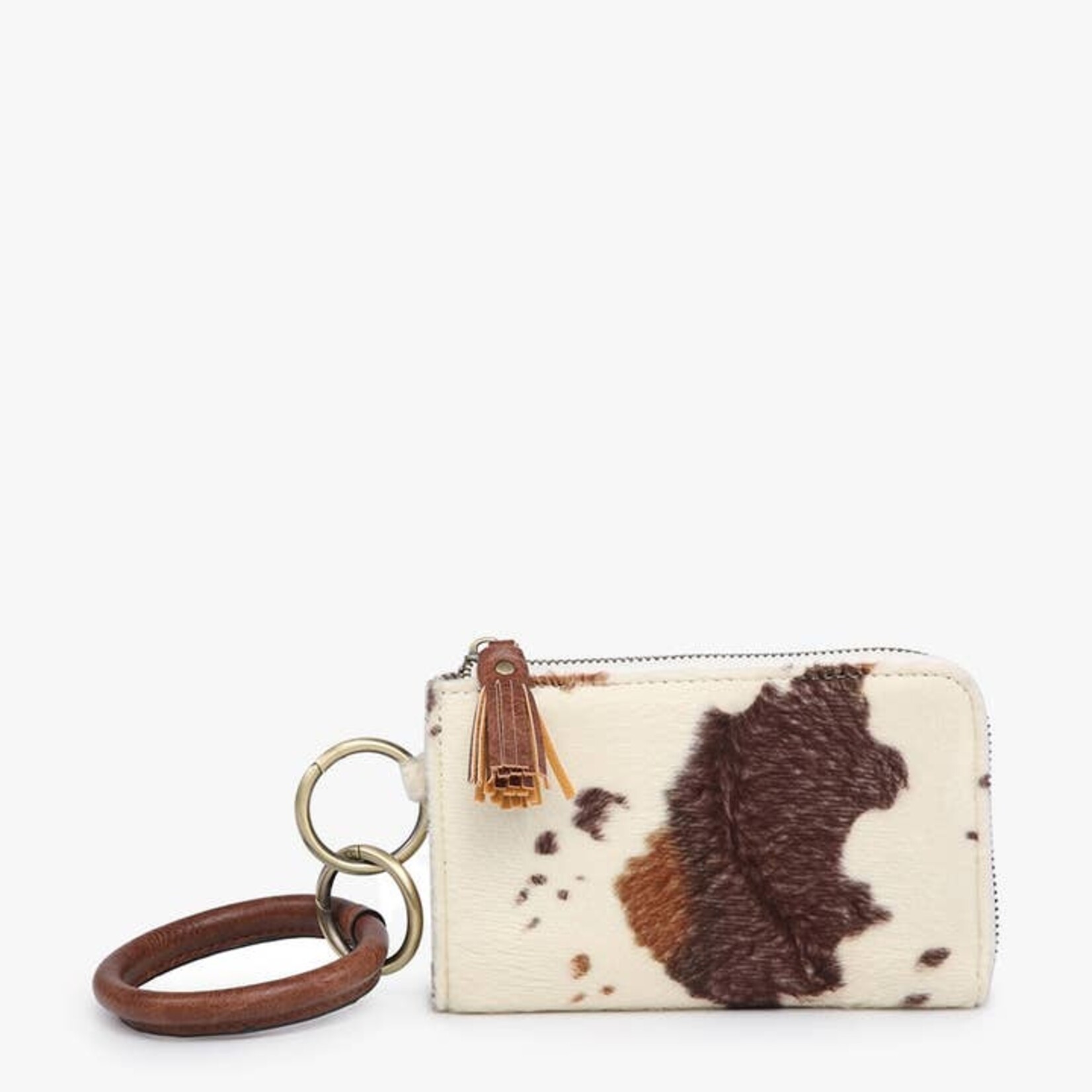 Jen & Co M1973 Cow Dark Brown - Liv Bangle Wristlet/Wallet