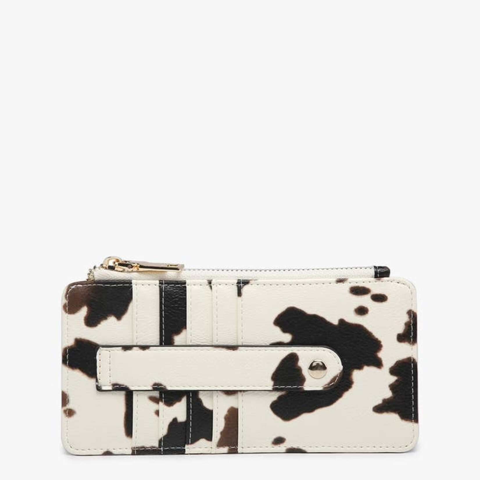 Jen & Co WL1889 Cow Brown  - Saige Slim Card Holder