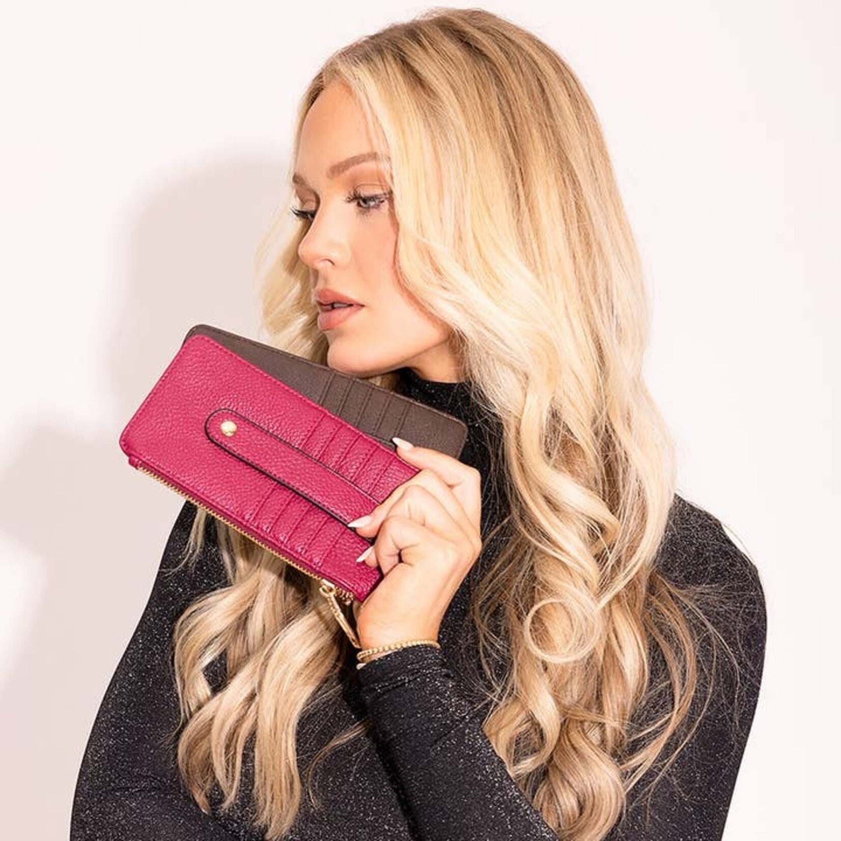 Jen & Co WL1889 Deep Teal - Saige Slim Card Holder