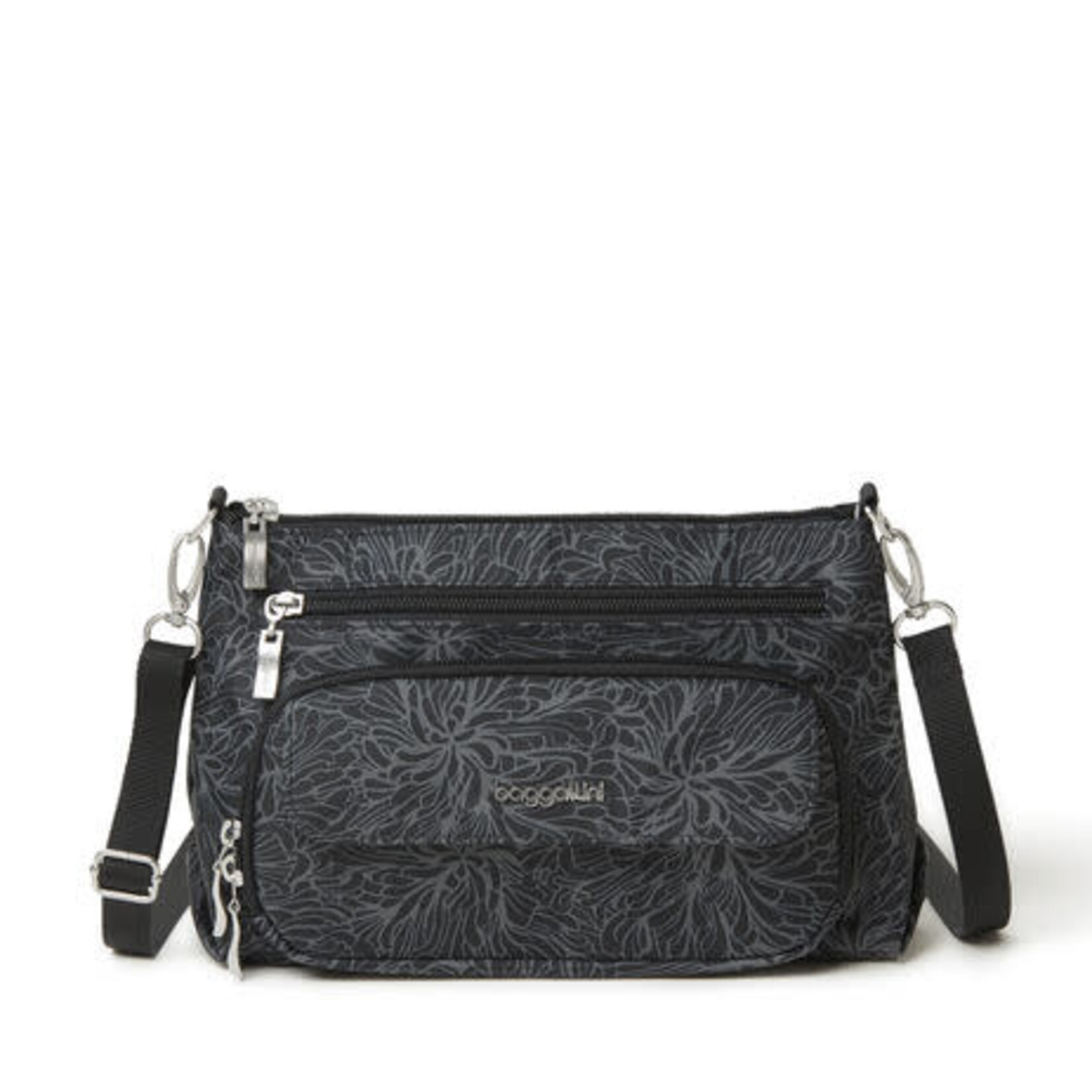 Baggallini Original Everyday Bag - Midnight Blossom Print