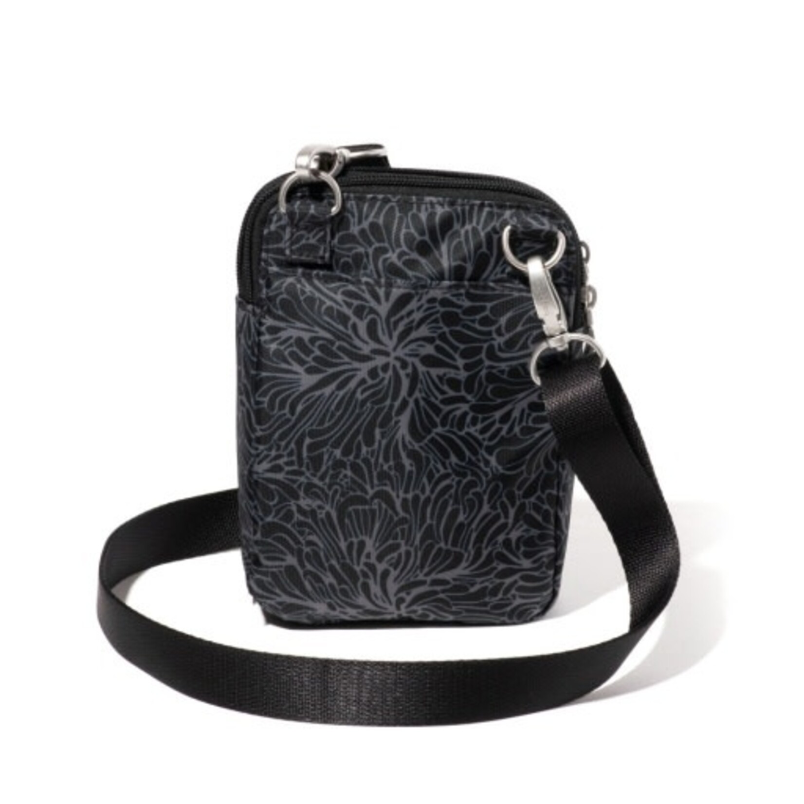 Baggallini Modern Take Two RFID Crossbody - Midnight Blossom Print