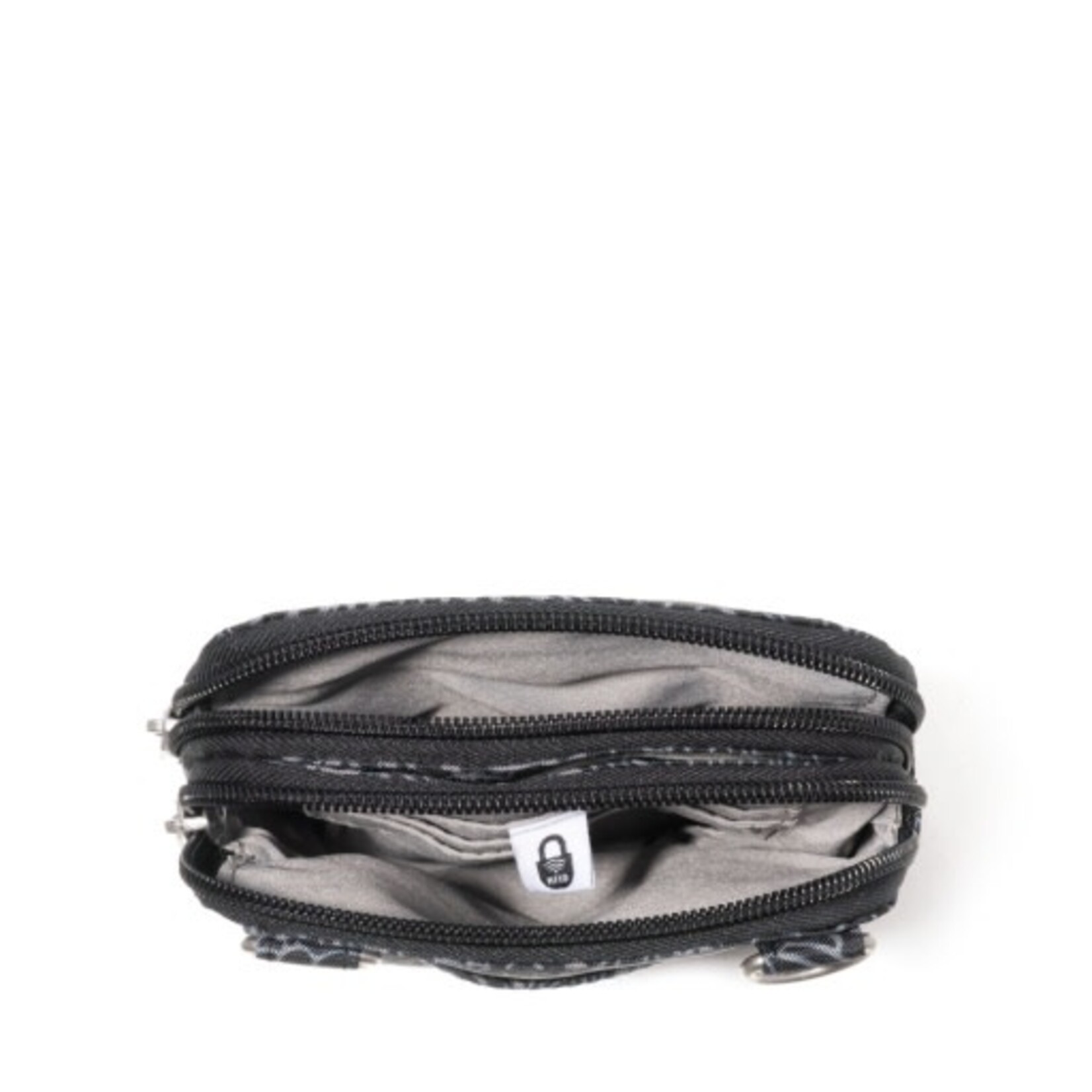 Baggallini Modern Take Two RFID Crossbody - Midnight Blossom Print