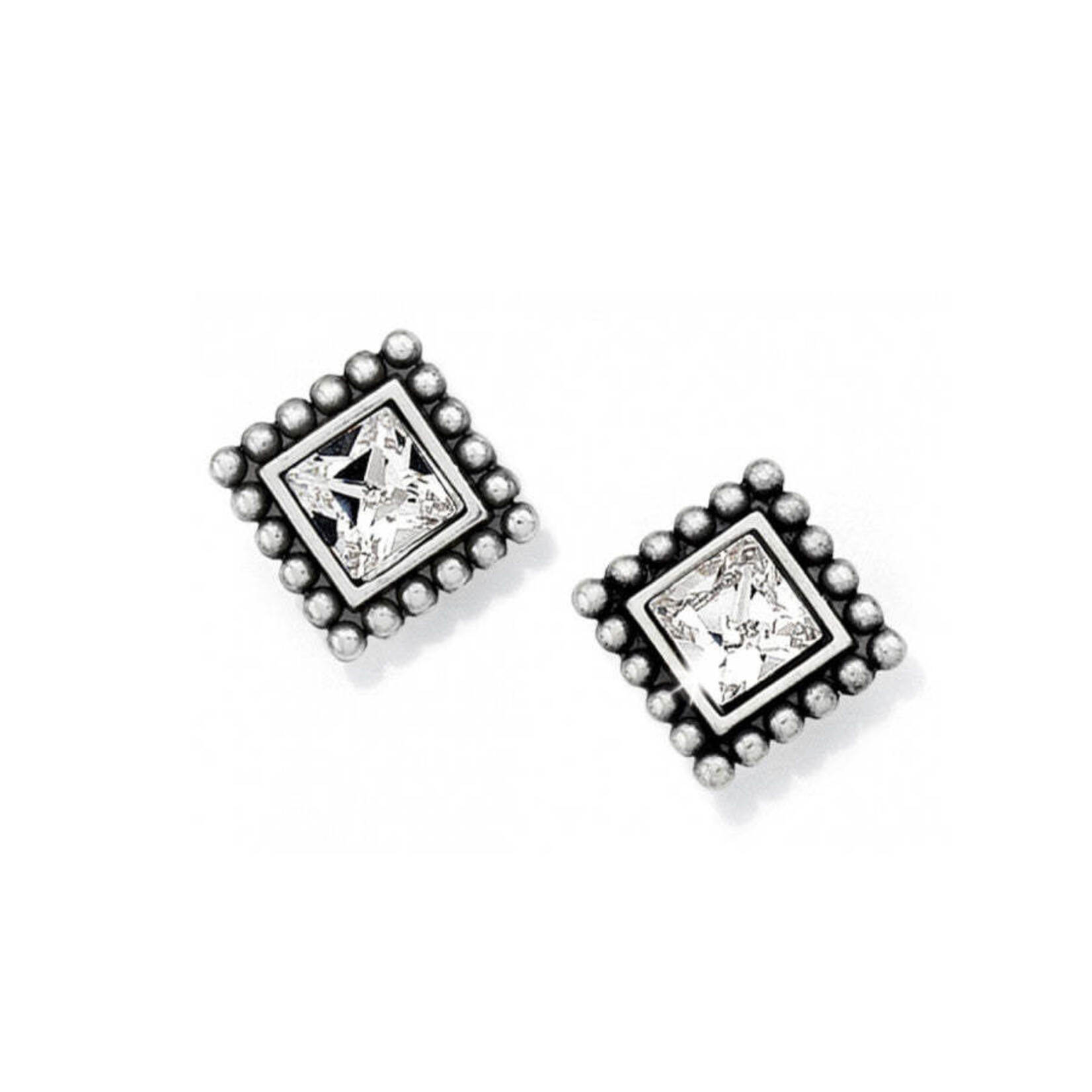 J20602 Sparkle Square Mini Post Earrings