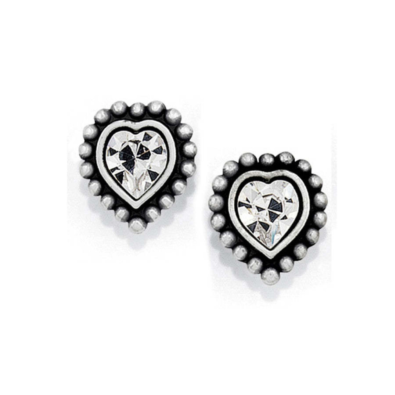 J20622 Shimmer Heart Mini Post Earrings