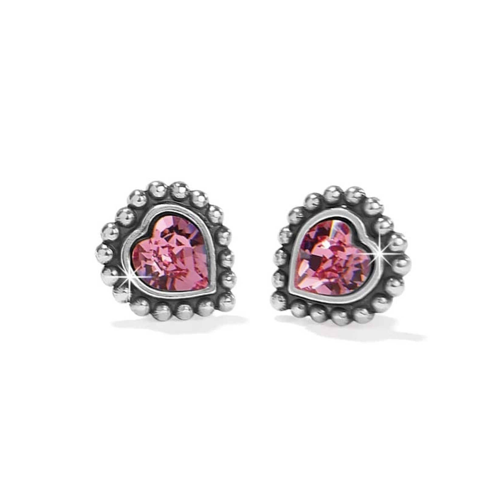 J22401 Shimmer Heart Mini Post Earrings